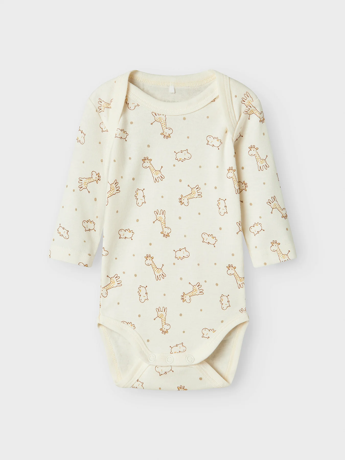 Baby Giraffe Print Long Sleeve Bodysuit 3 Pack Multi - Image 2