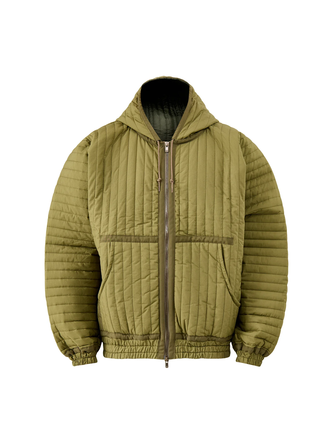 Quilted Hooded Jacket Olive