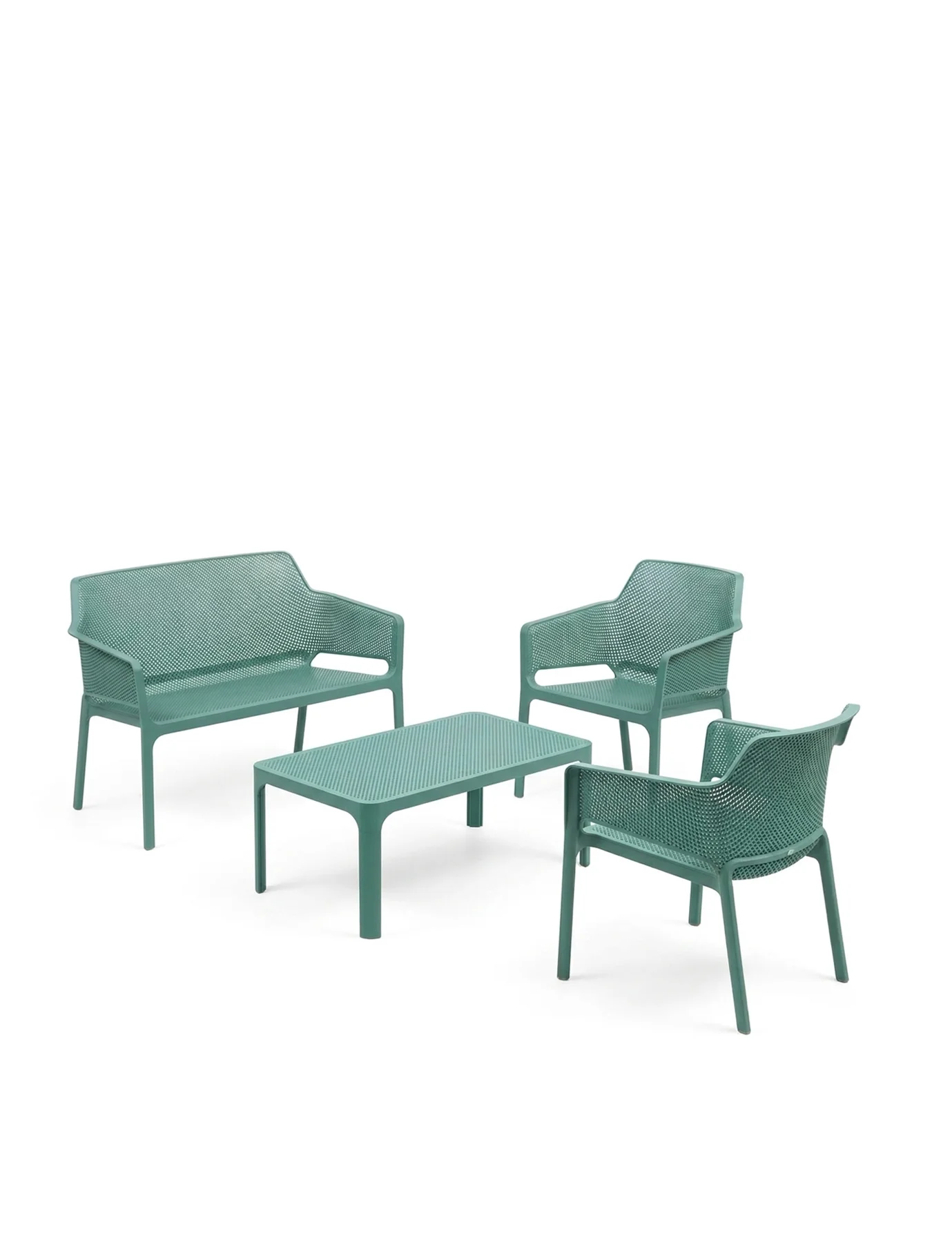 Net Bench, Table & 2 Relax Chairs in Salice