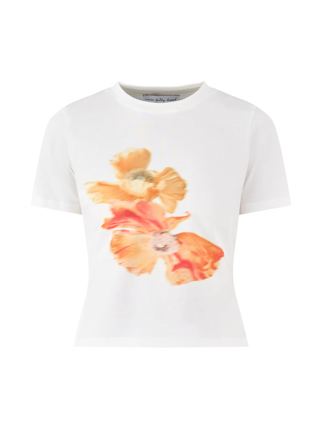 Blurred Floral Slim T-Shirt