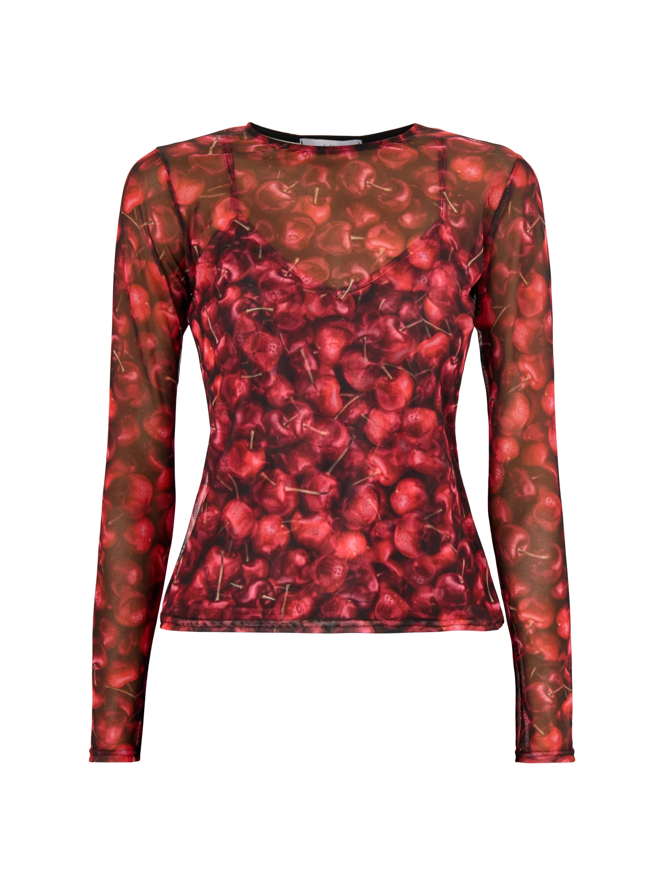 Cherry Mesh Top Red