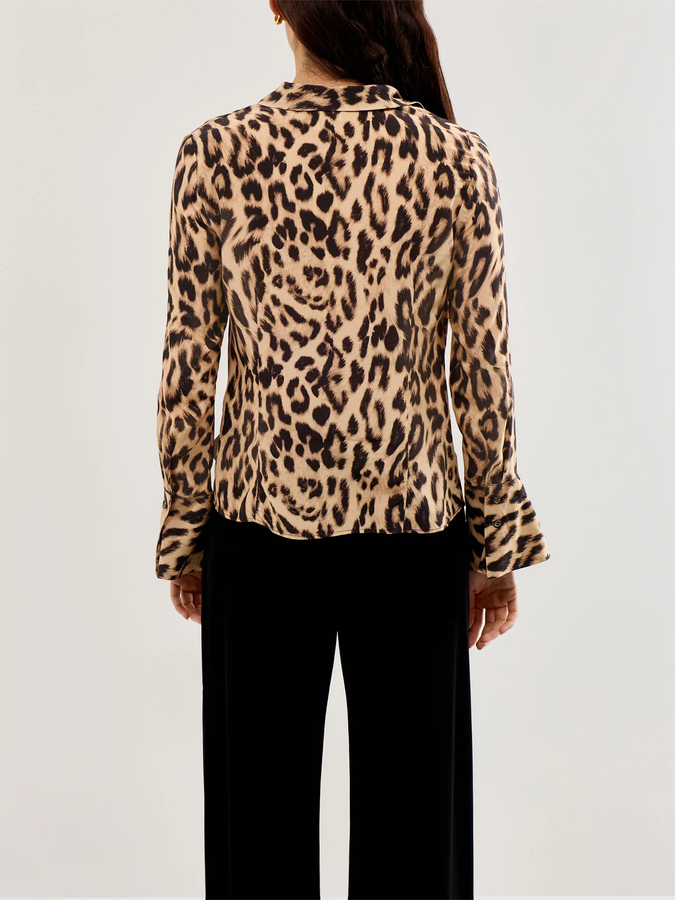 Leopard Long Sleeve Shirt Brown - Image 5