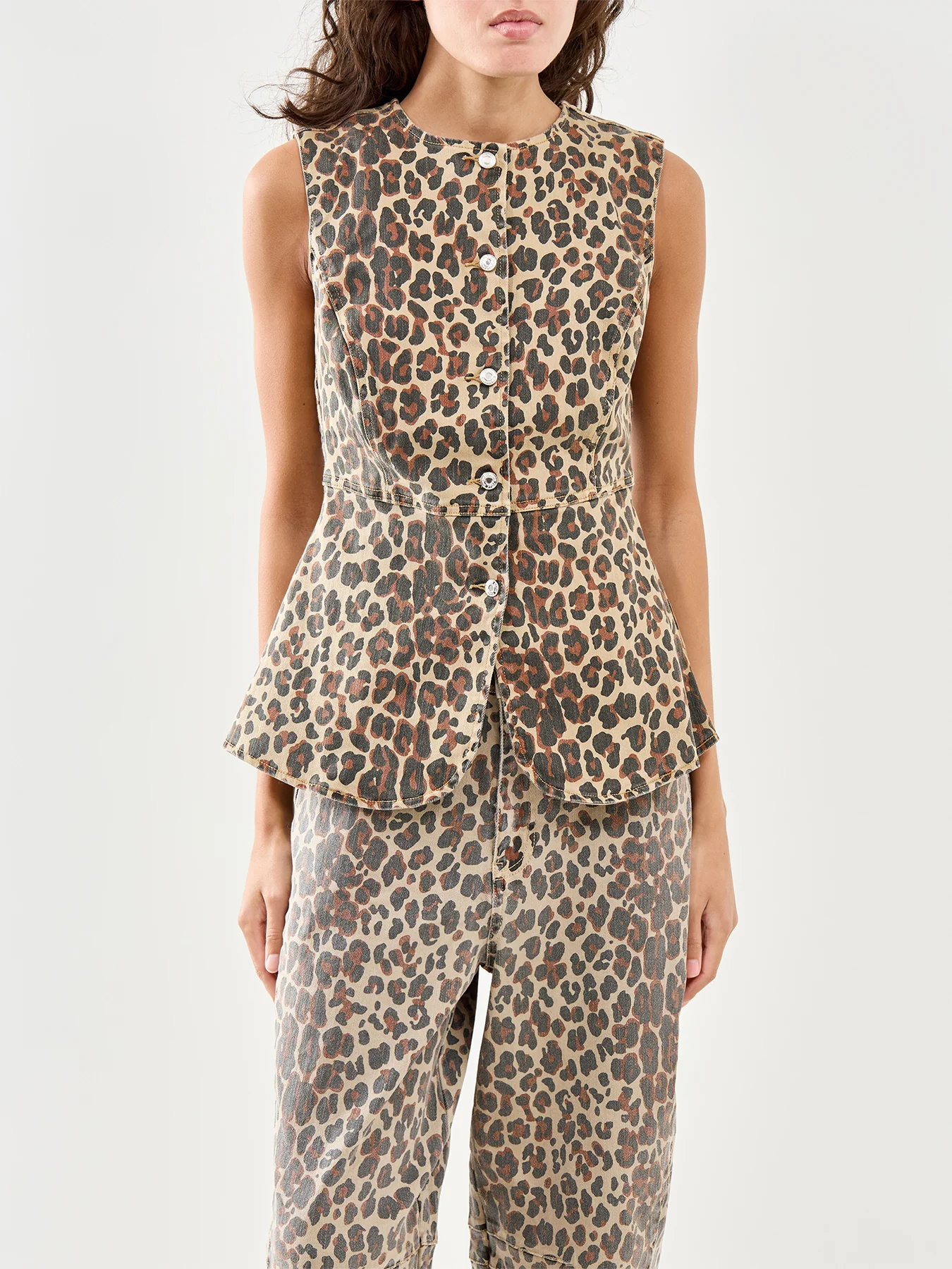 Leopard Waistcoat Brown - Image 4