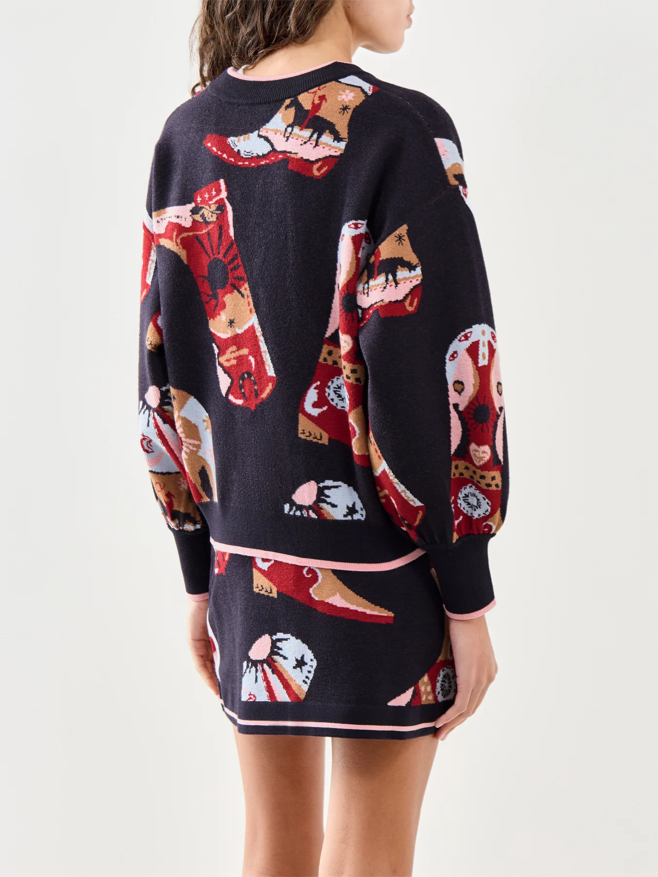 Cowboy Boots Cardigan Navy - Image 5