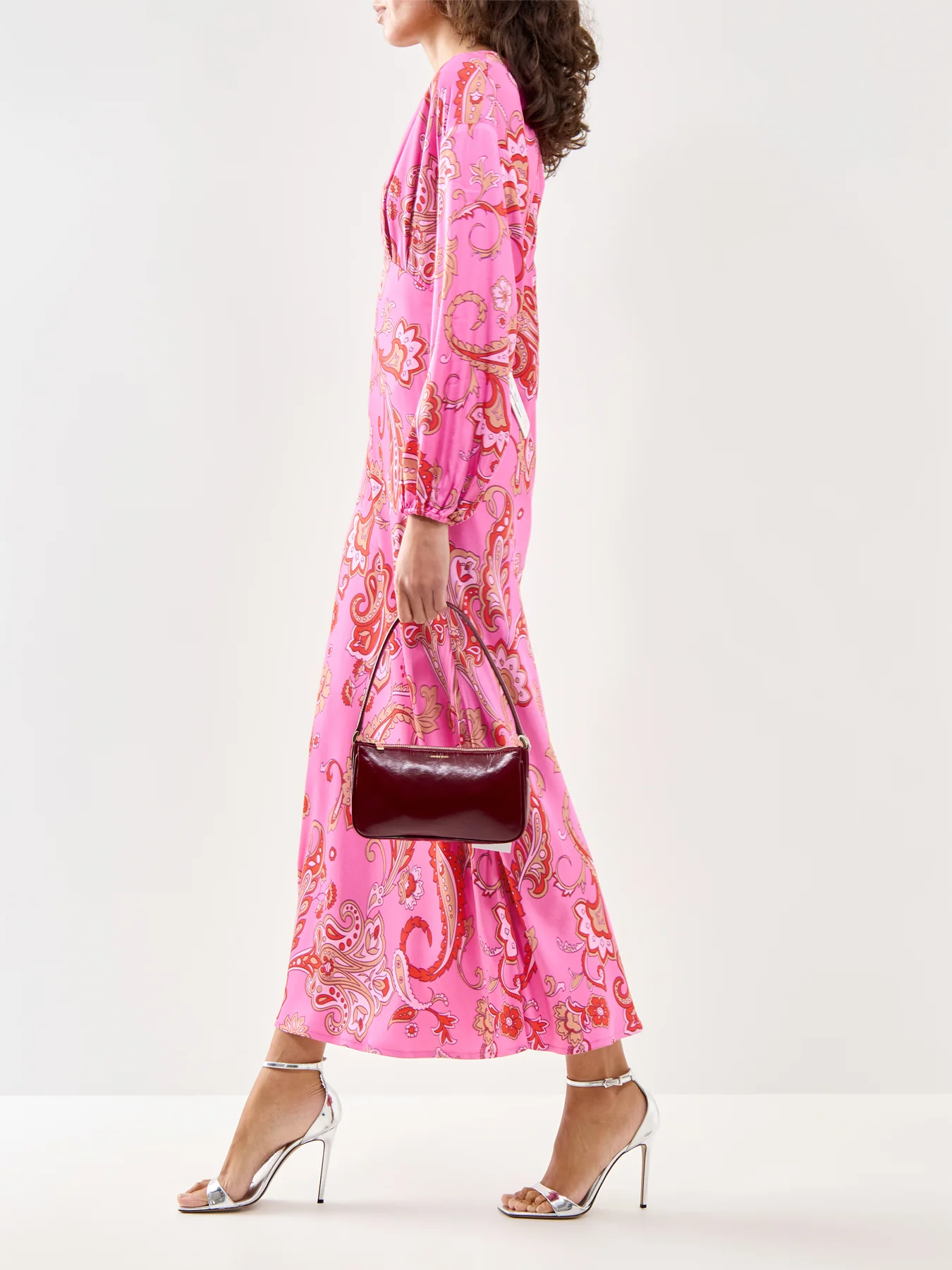 Pink Paisley Emma Dress Pink - Image 4