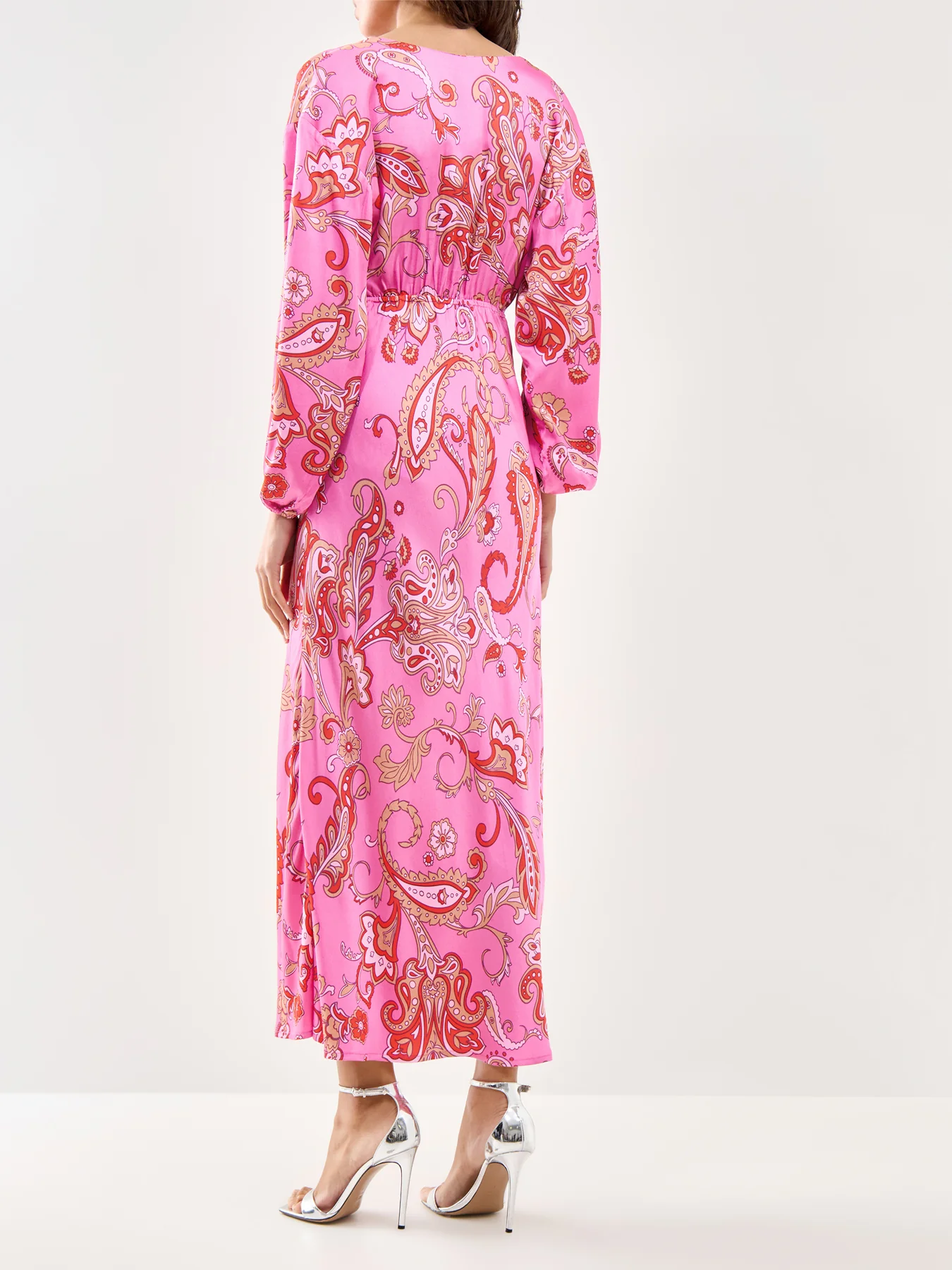 Pink Paisley Emma Dress Pink - Image 5