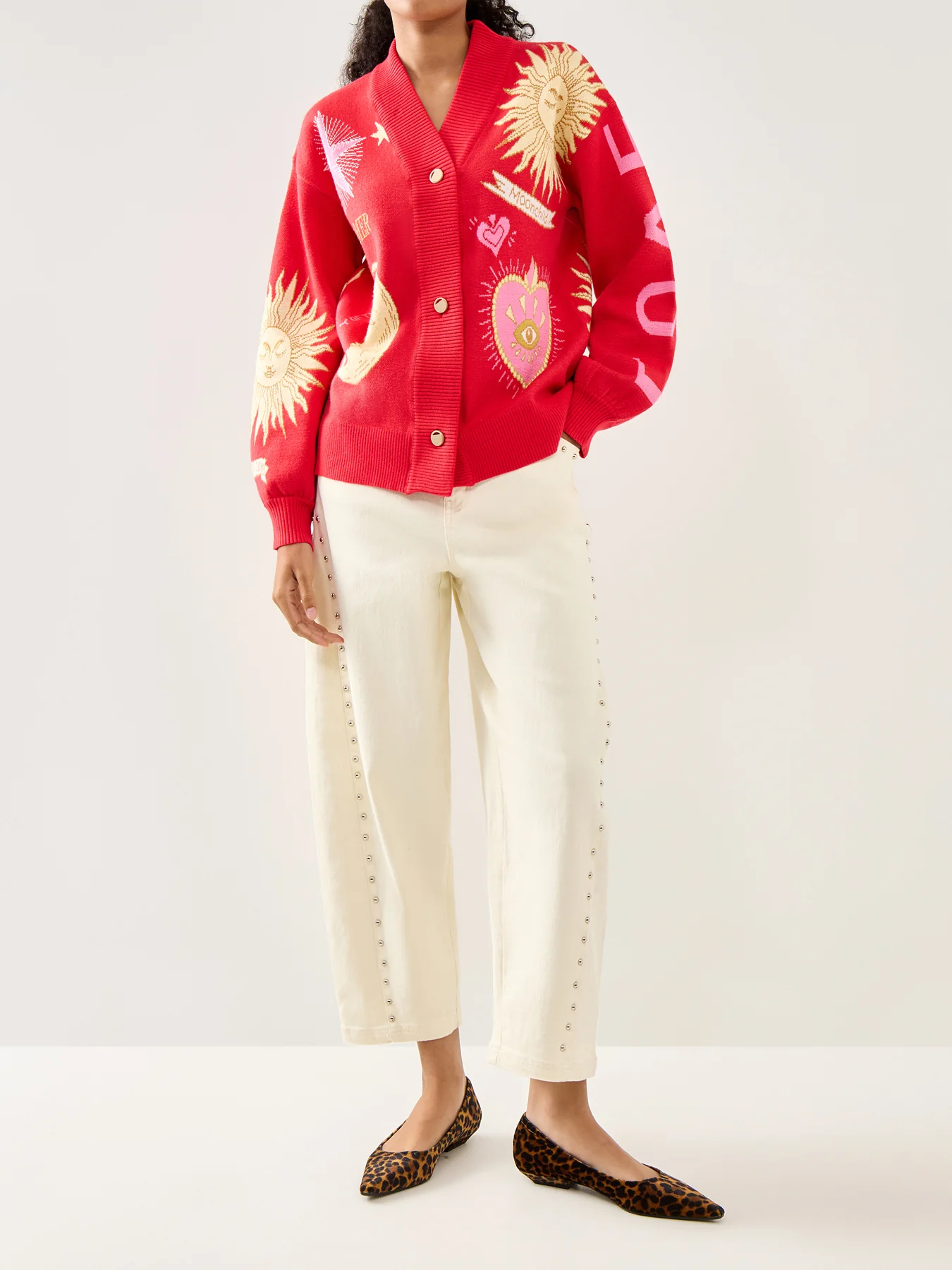 Red Mystical Cardigan Red - Image 2