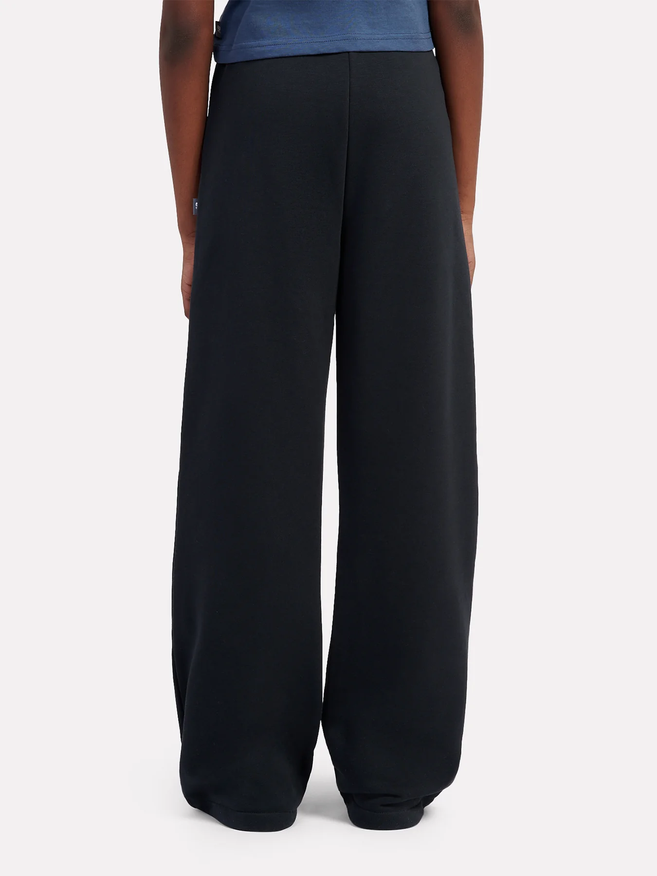 Kids' Wide Leg Logo Joggers Black - Image 3