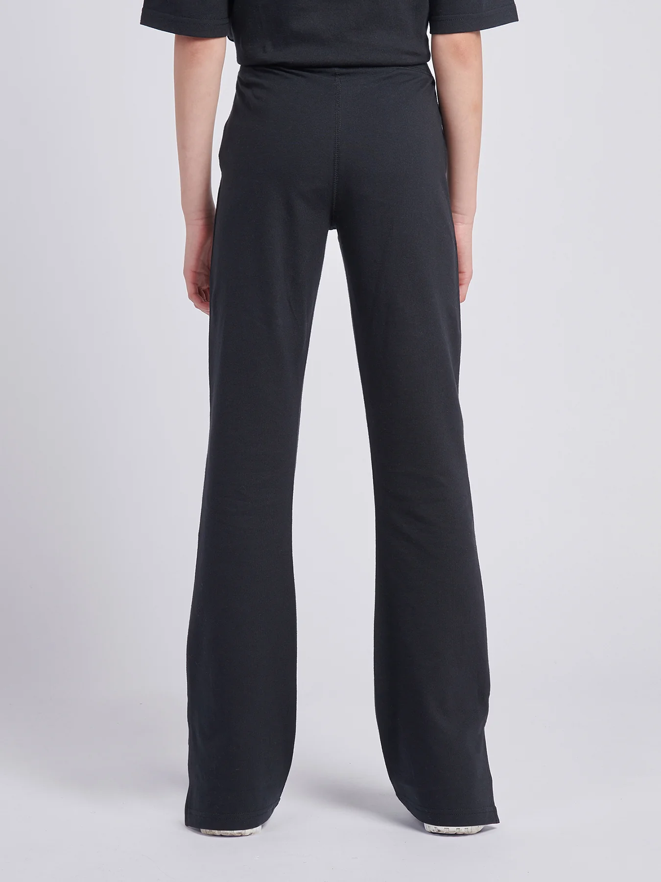 Girls’ Small Logo Flare Legging Black - Image 3