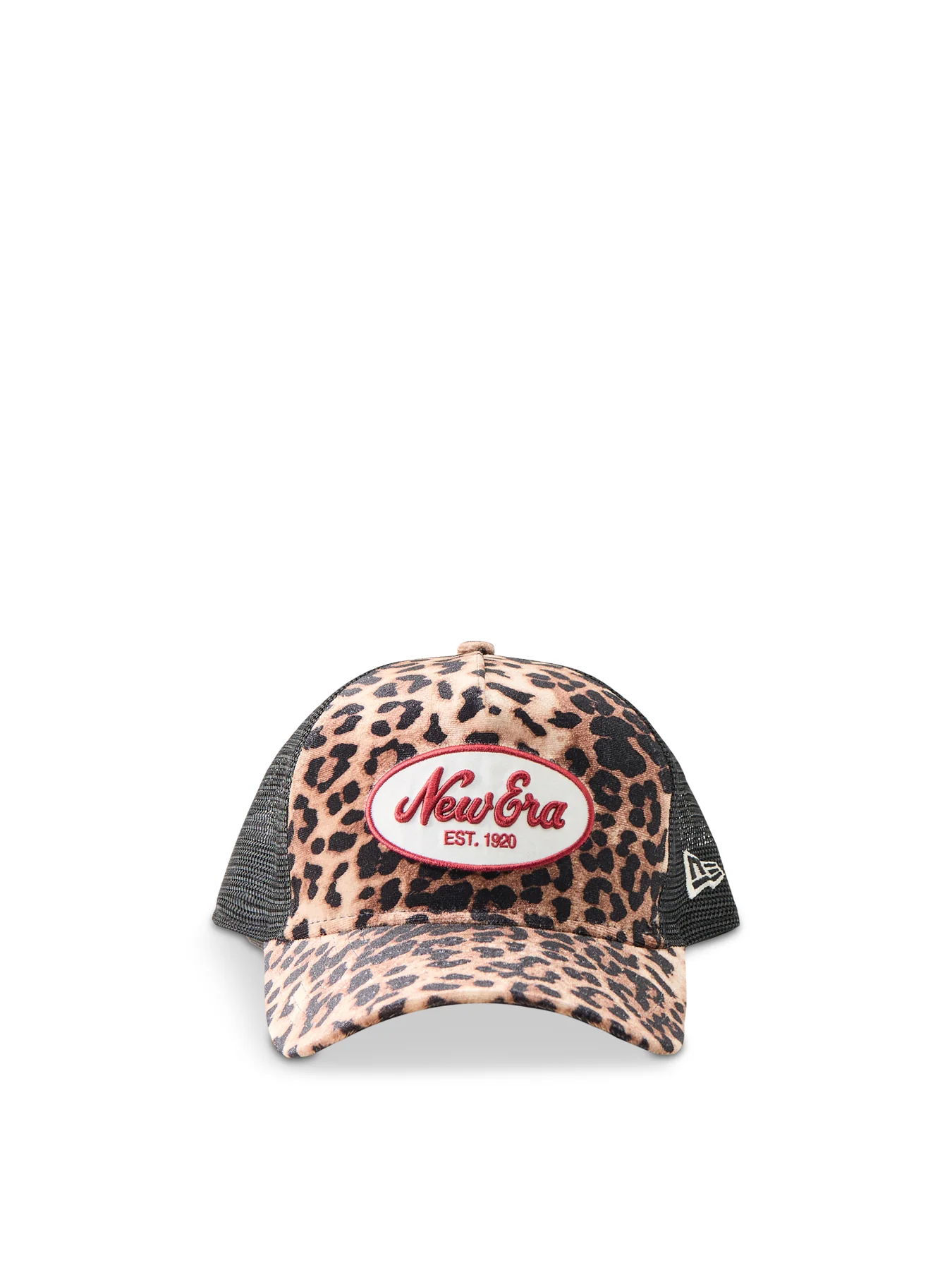 Leopard Trucker Cap Brown