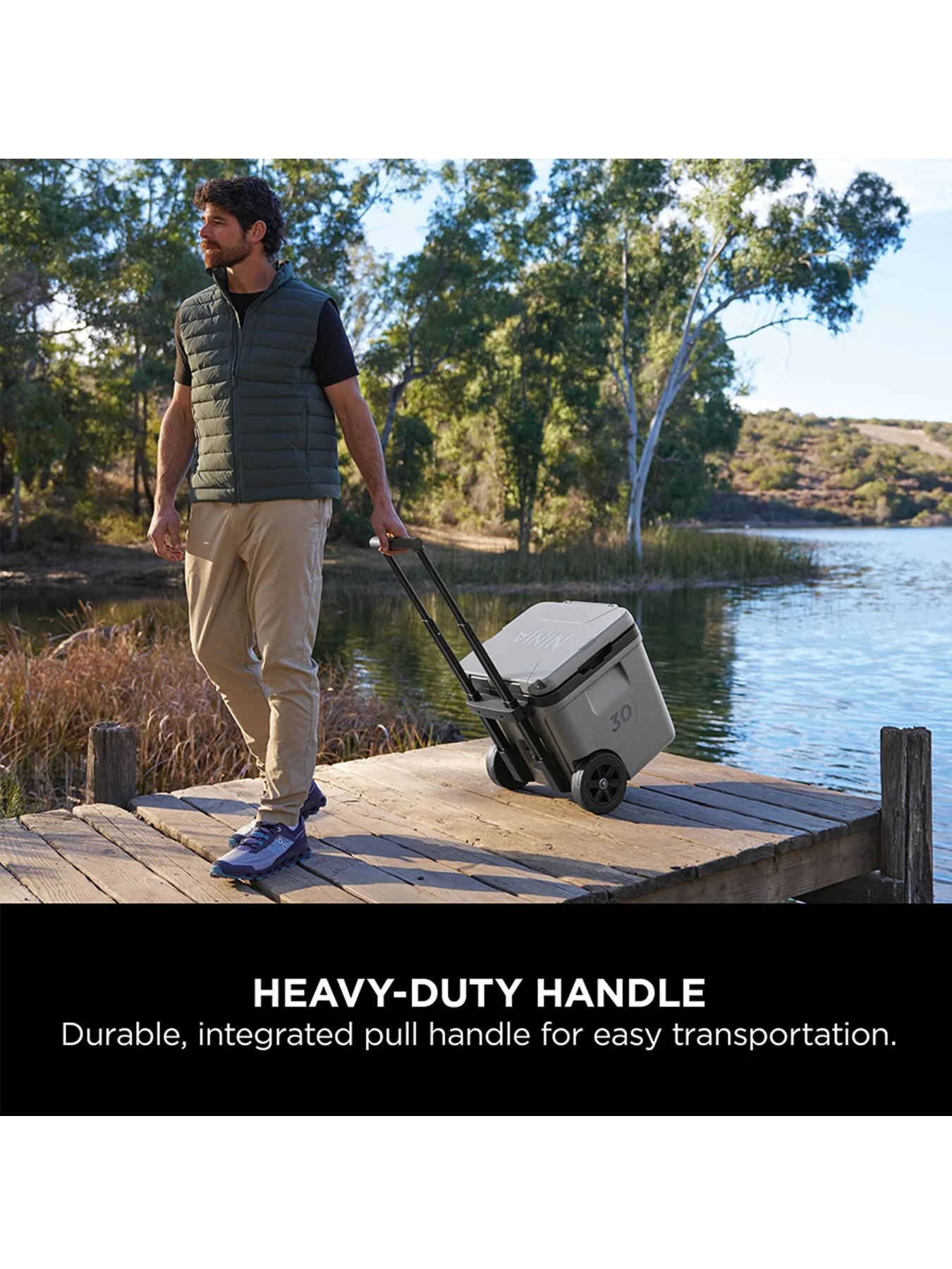 FrostVault Wheeled Cooler 30QT White - Image 4