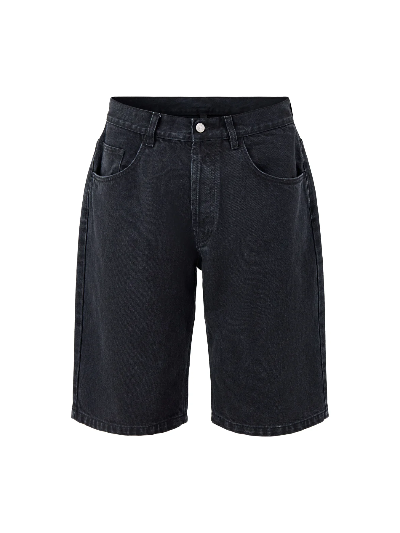 Baggy Denim Shorts Black