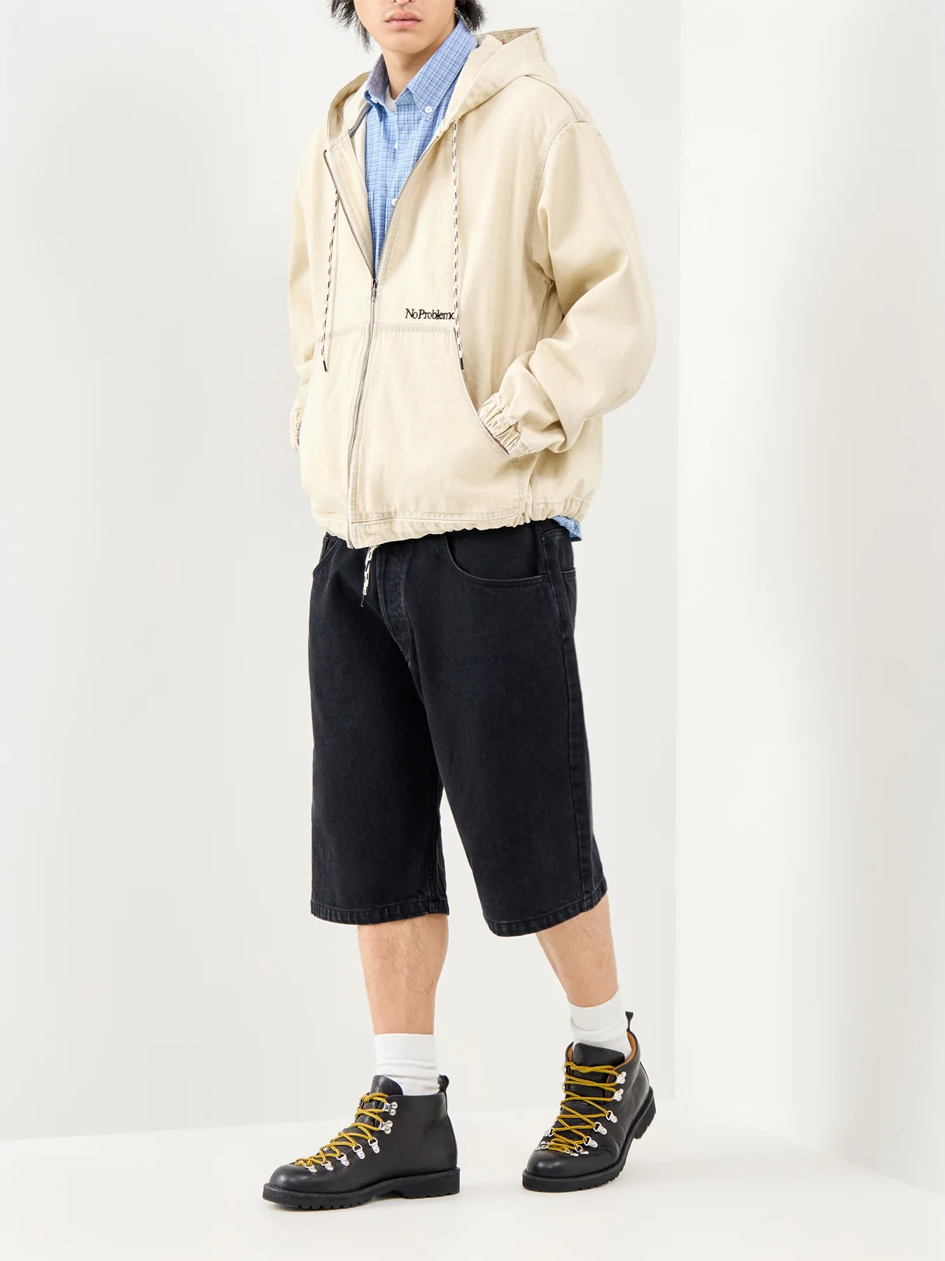Workwear Denim Jacket Beige - Image 2