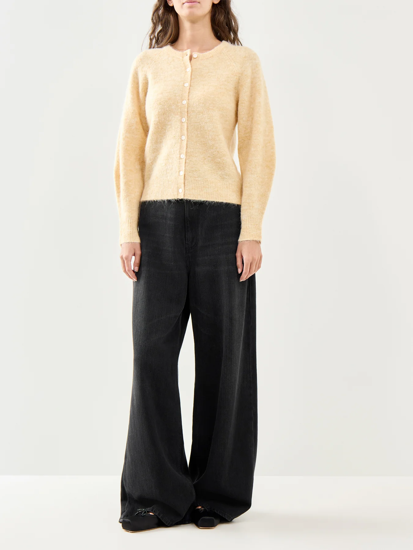Barrel Sleeve Cardigan Yellow - Image 2