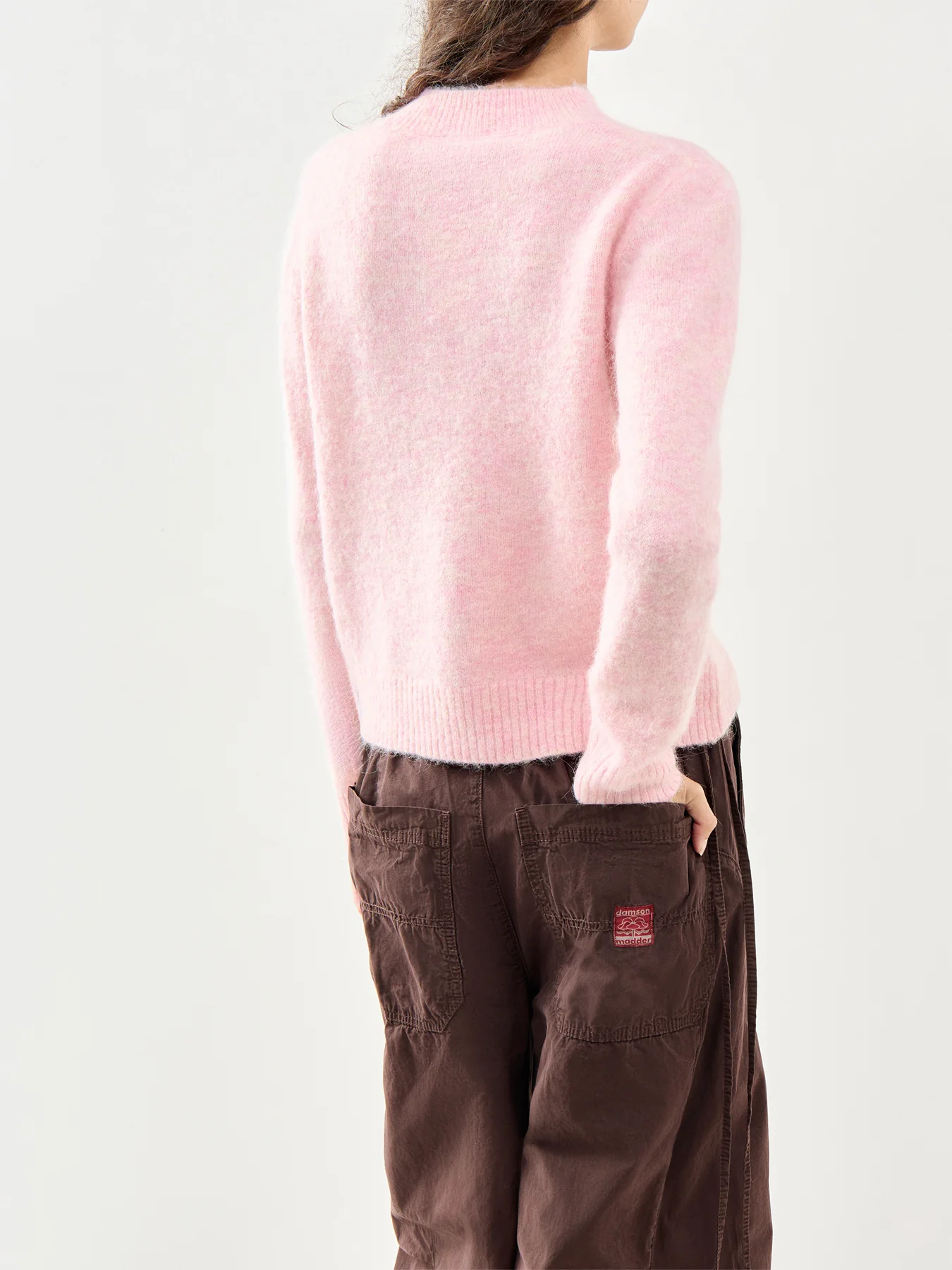Alpaca Long Sleeve Neat Fit Jumper Pink - Image 5