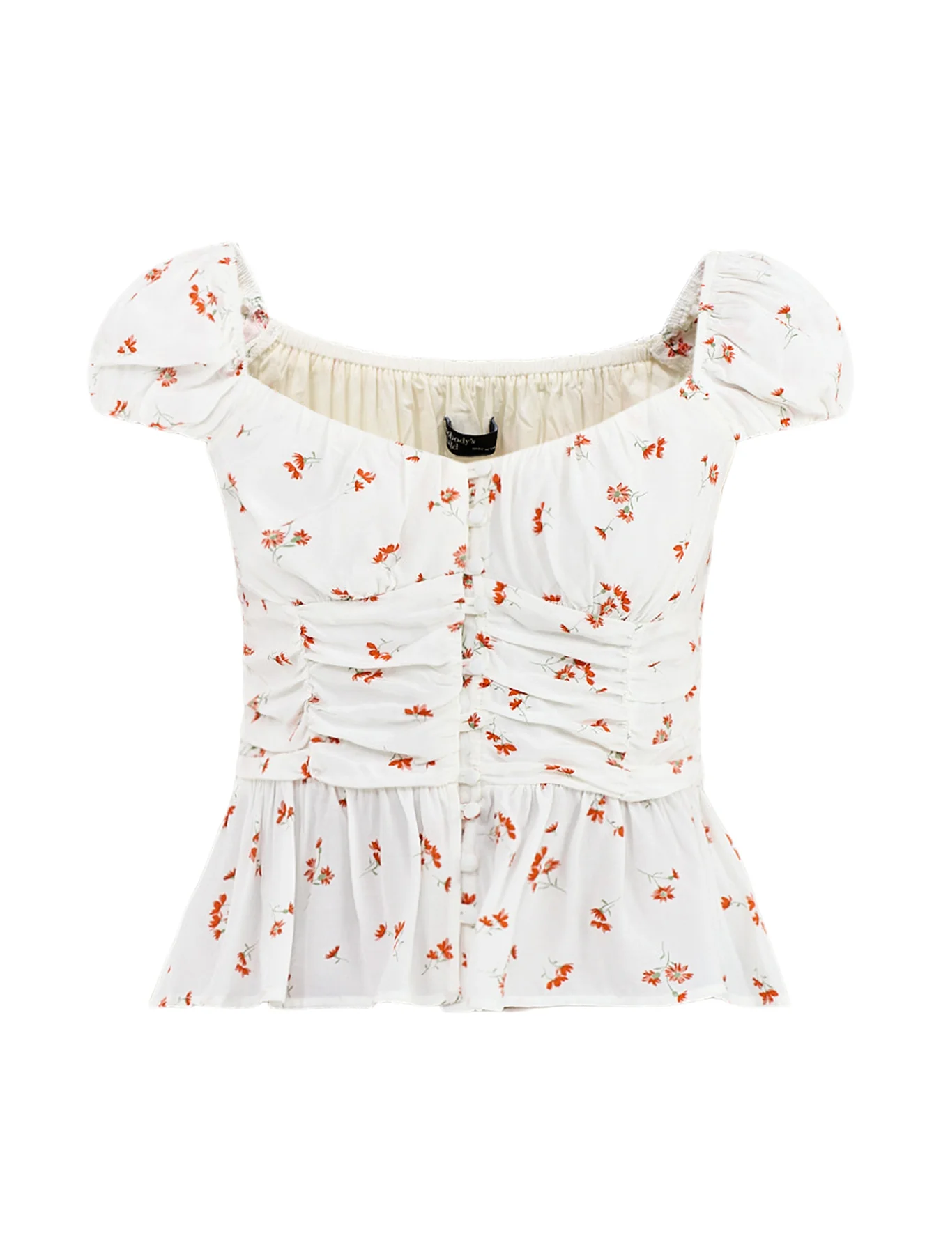 Caia Ruched Top White
