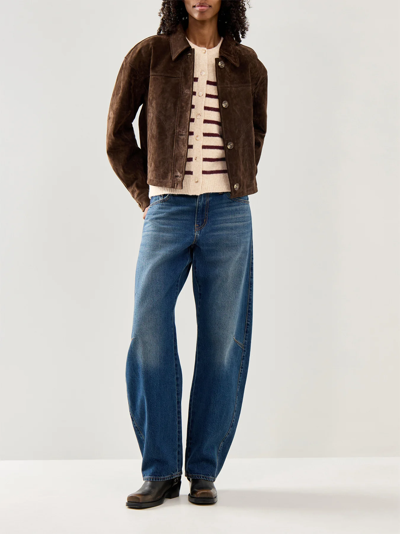 Clean Button Through Vest Beige - Image 2