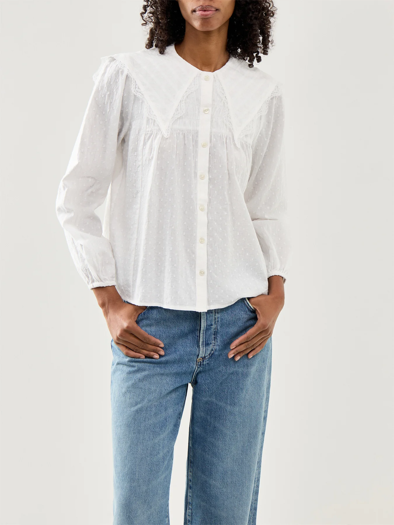 Collared Blouse White - Image 4