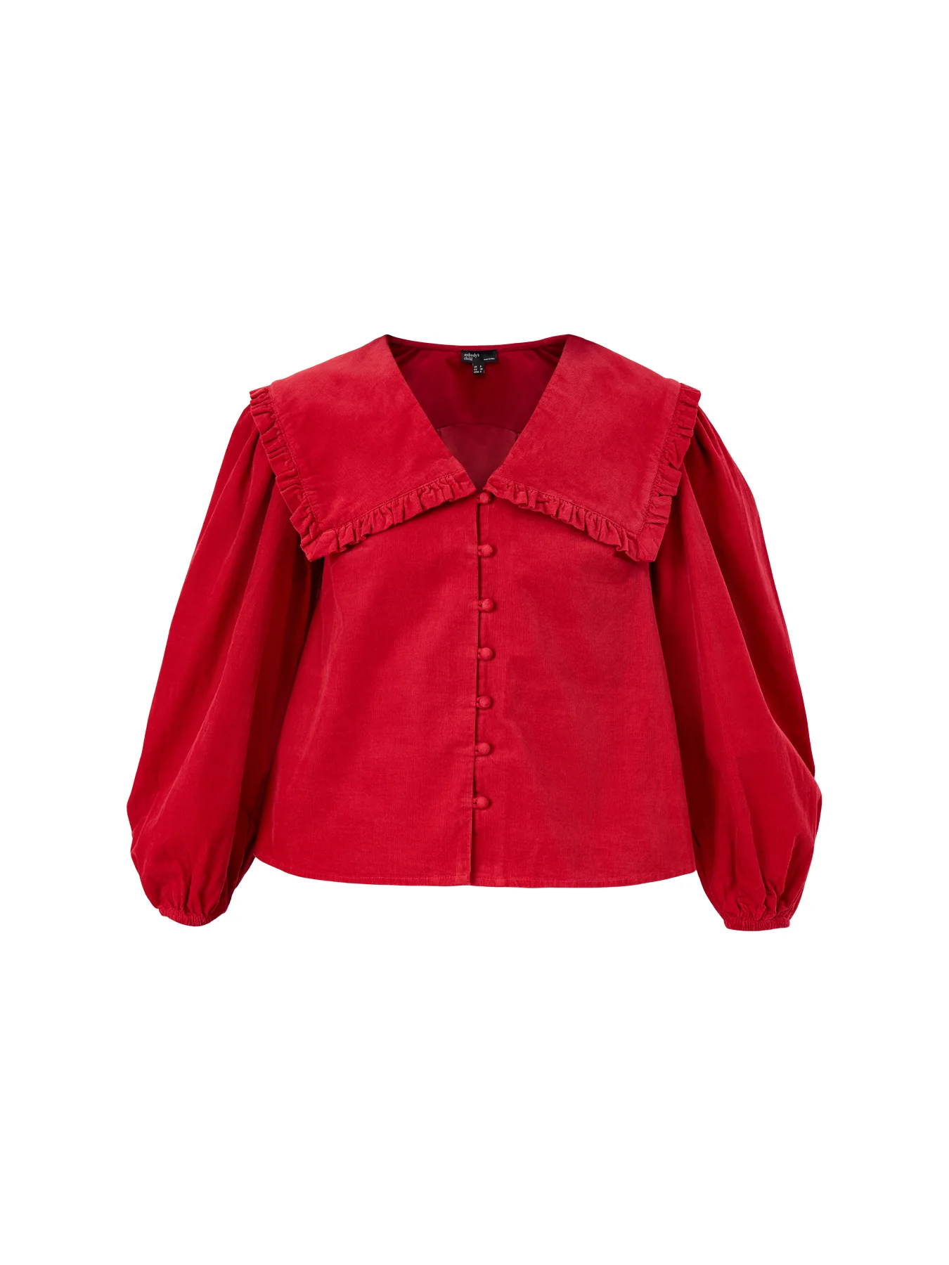 Cord Blouse Red