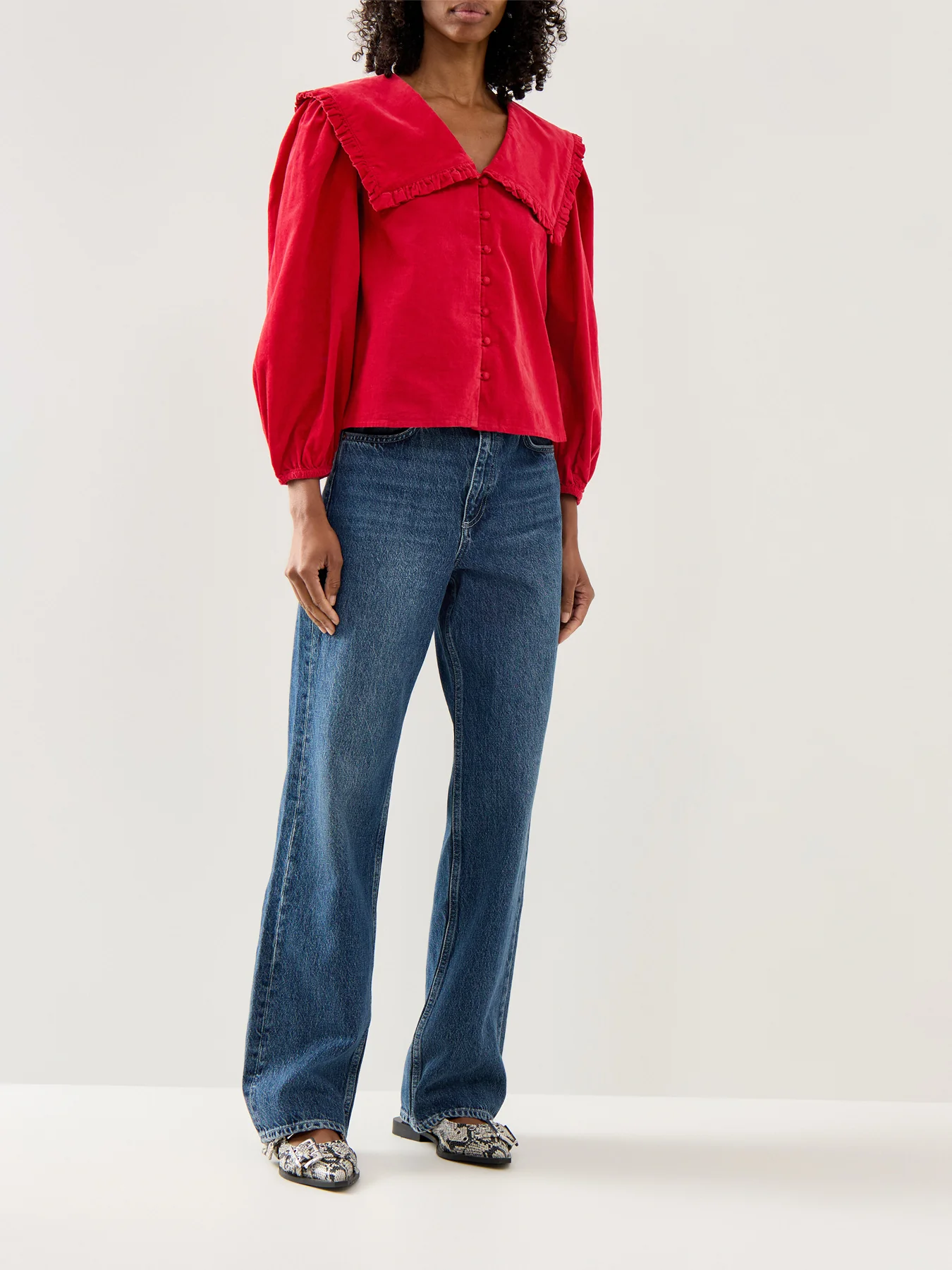 Cord Blouse Red - Image 2