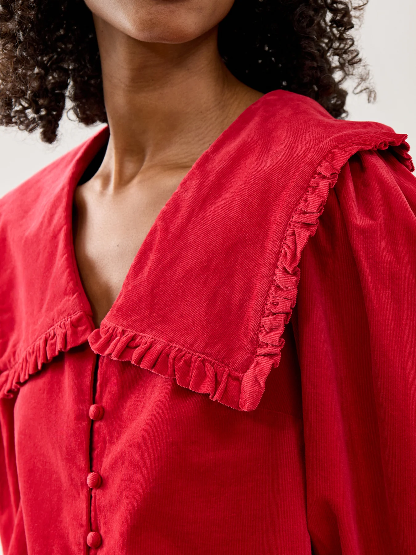 Cord Blouse Red - Image 3
