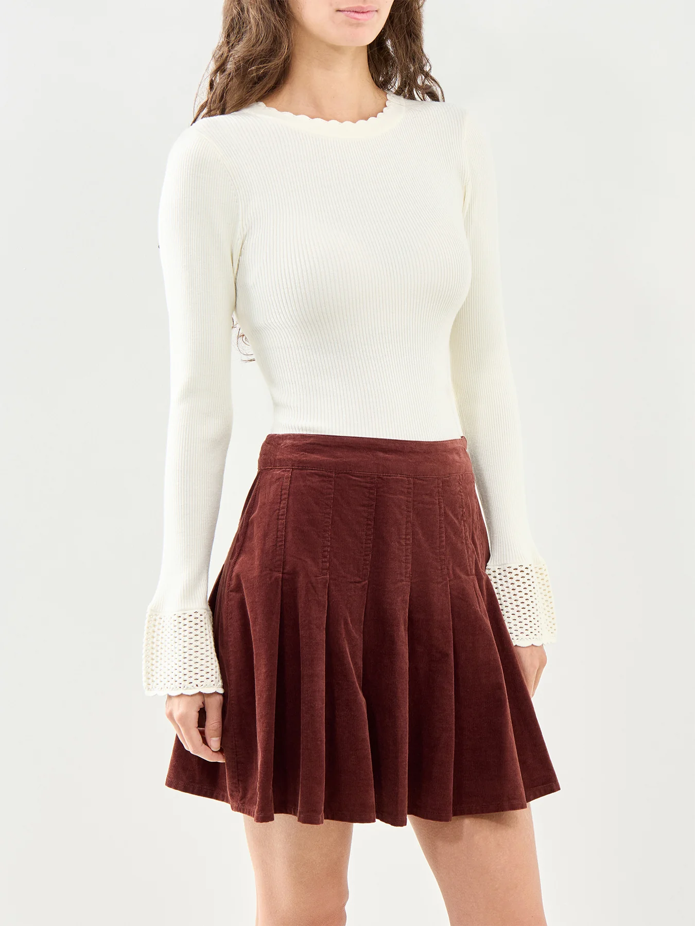 Crochet Cuff Top White - Image 4