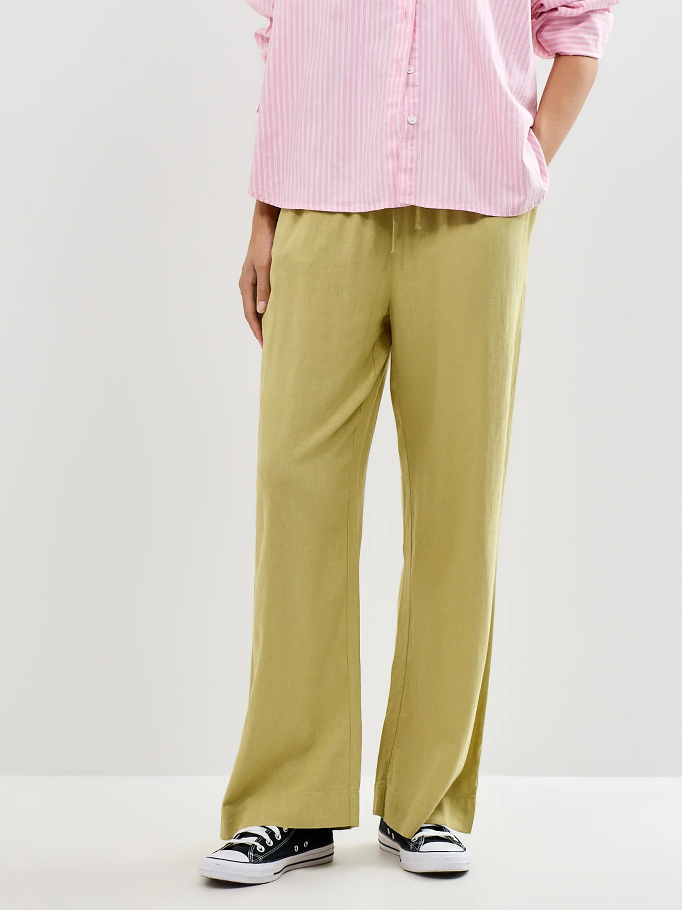 Fosse Wide Leg Trousers Green - Image 4