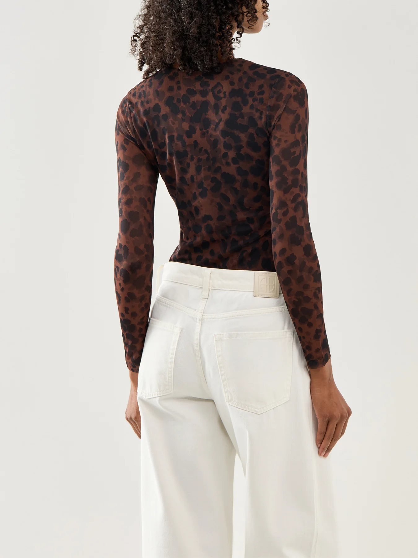 Mesh Spencer Top Brown - Image 5