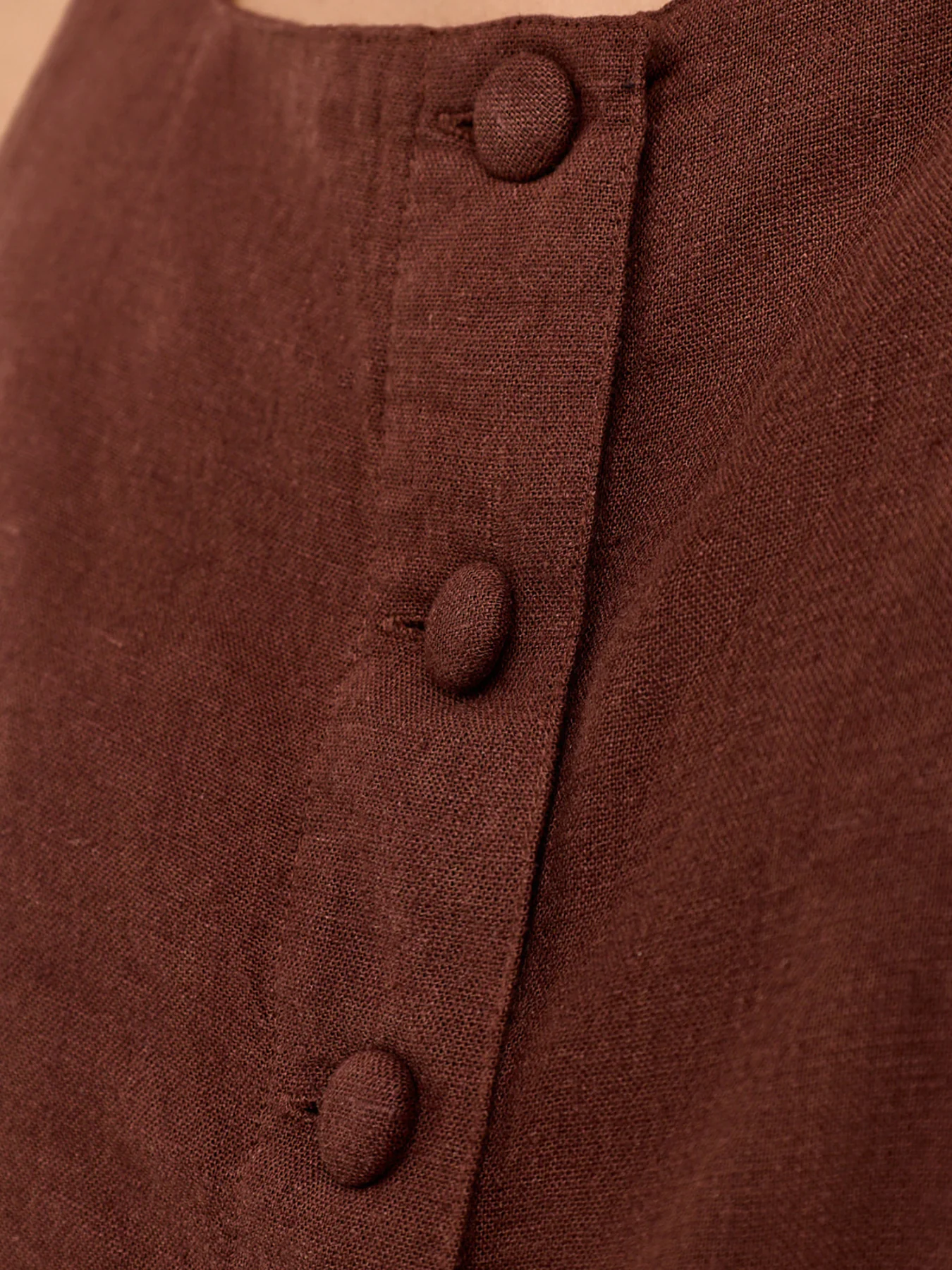 Sammie Button Front Tank Brown - Image 3
