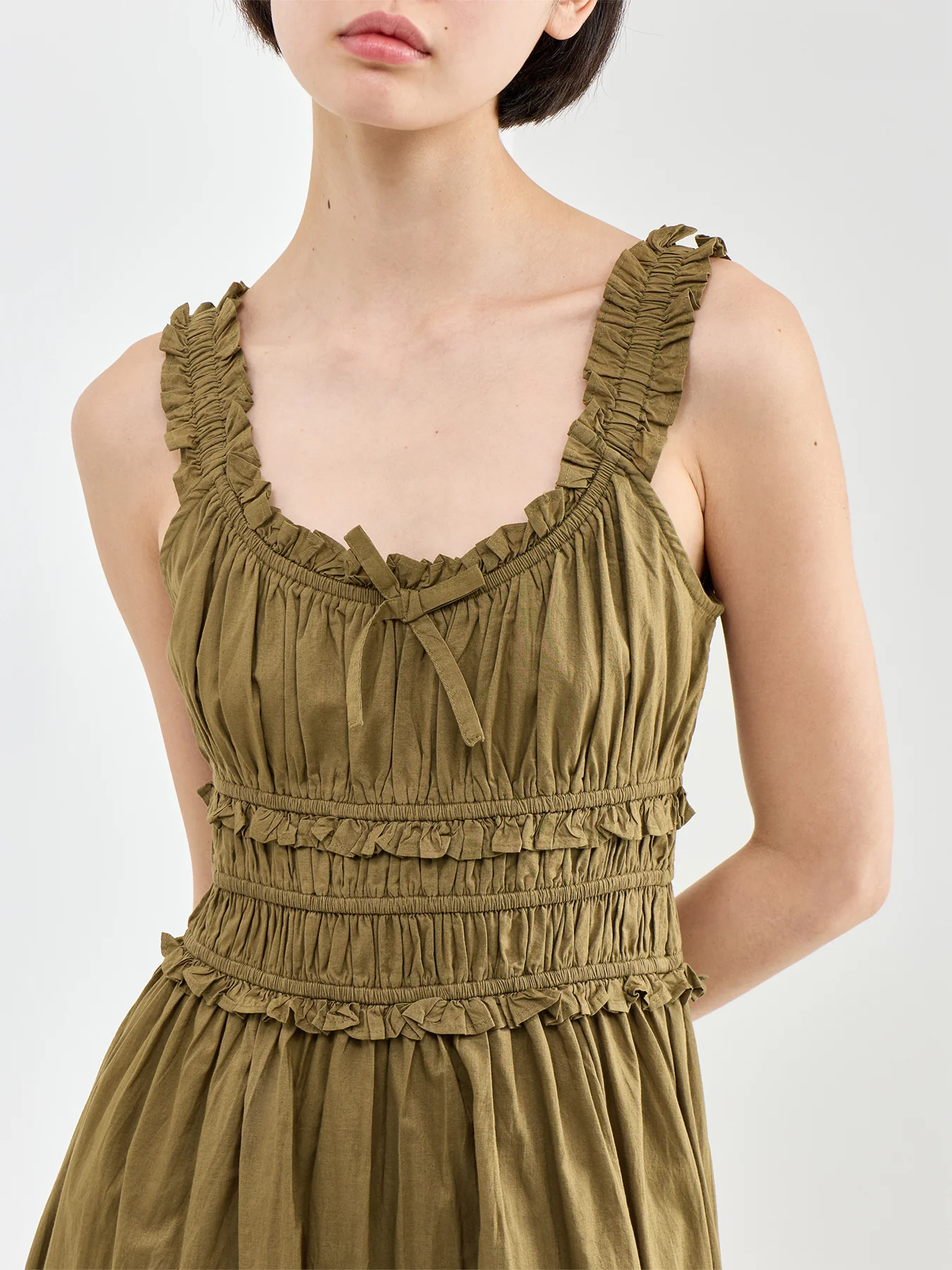 Sleeveless Ariel Midi Dress Green - Image 3