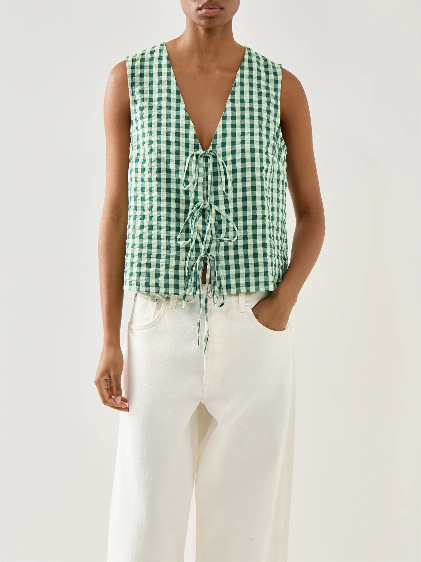 Tessa Sleeveless Top Green - Image 4
