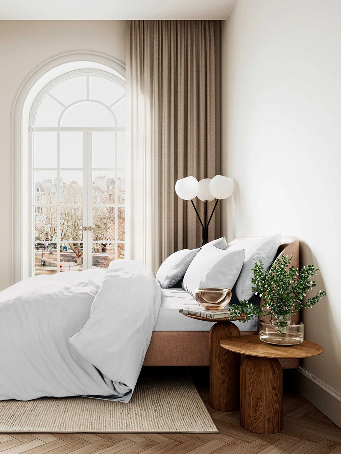 400TC Sateen Plain Dye Fitted Sheet White