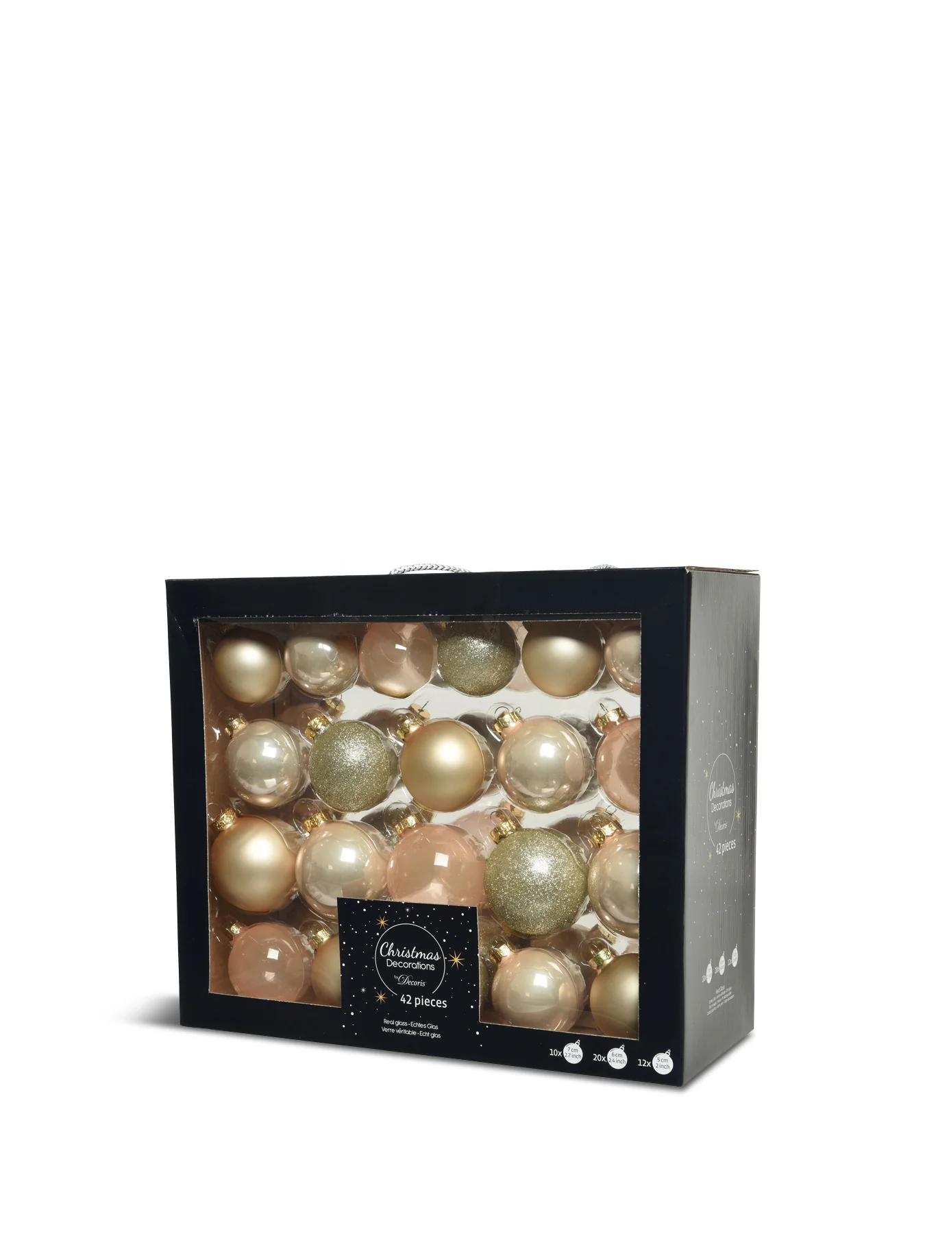 Pearl Durable Mixed Finish Baubles Pack of 42 - Image 3