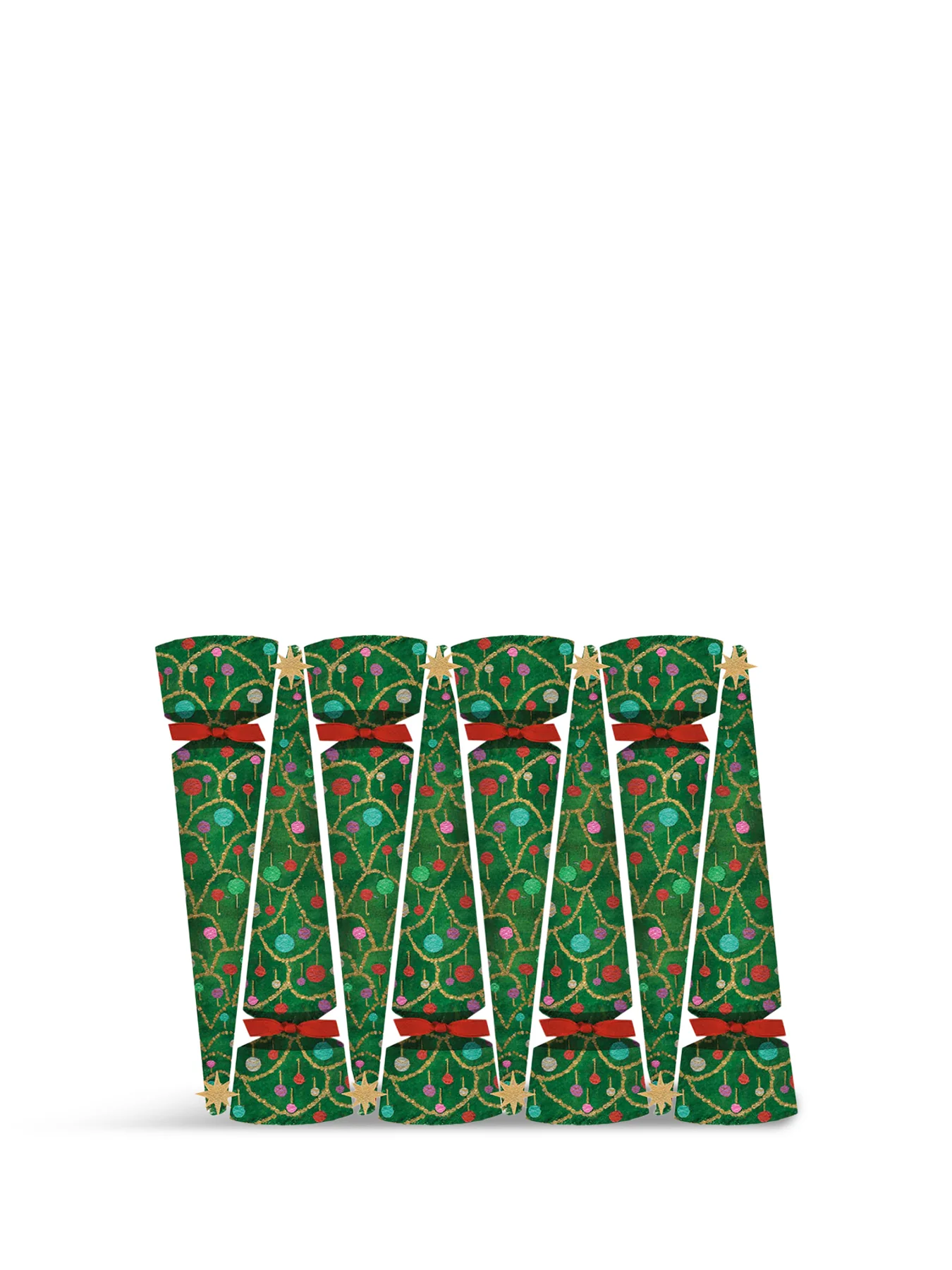 Crackers Merry & Bright Christmas Decoration Green Pack Of 8 - Image 3