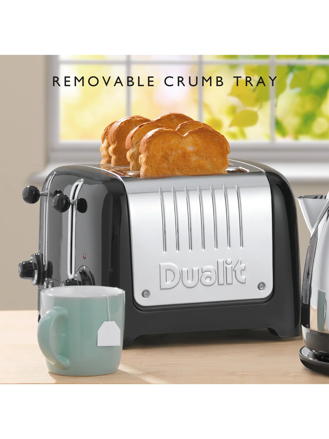 Dualit 4 Slot Lite Toaster Black - Image 2