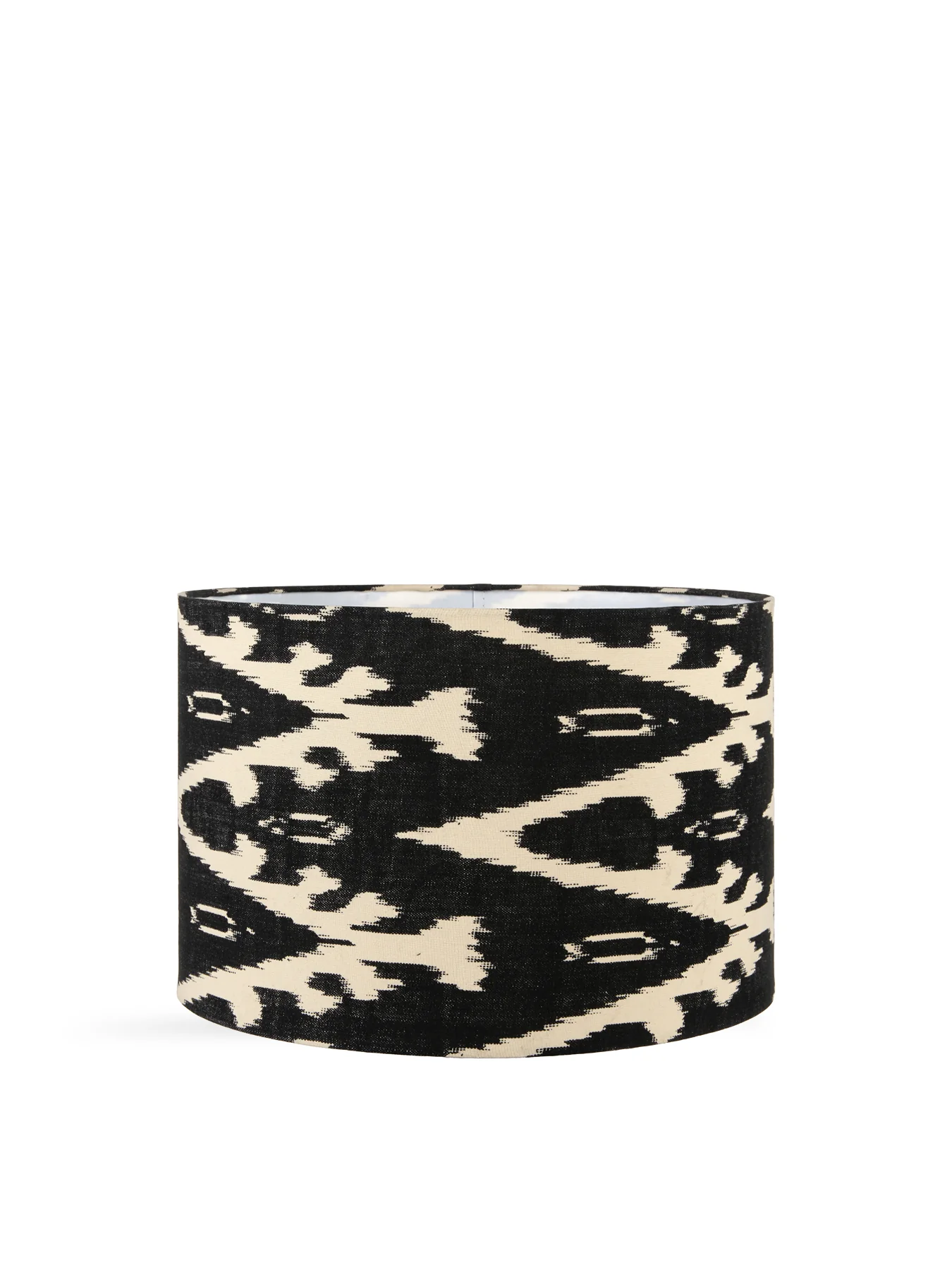 Ikat Cylinder Shade Black 35cm
