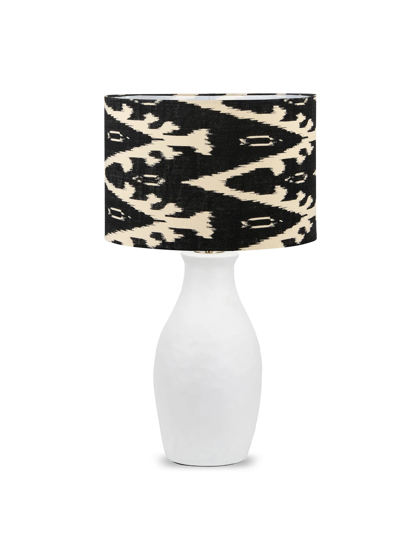 Ikat Cylinder Lamp Shade 40cm Black