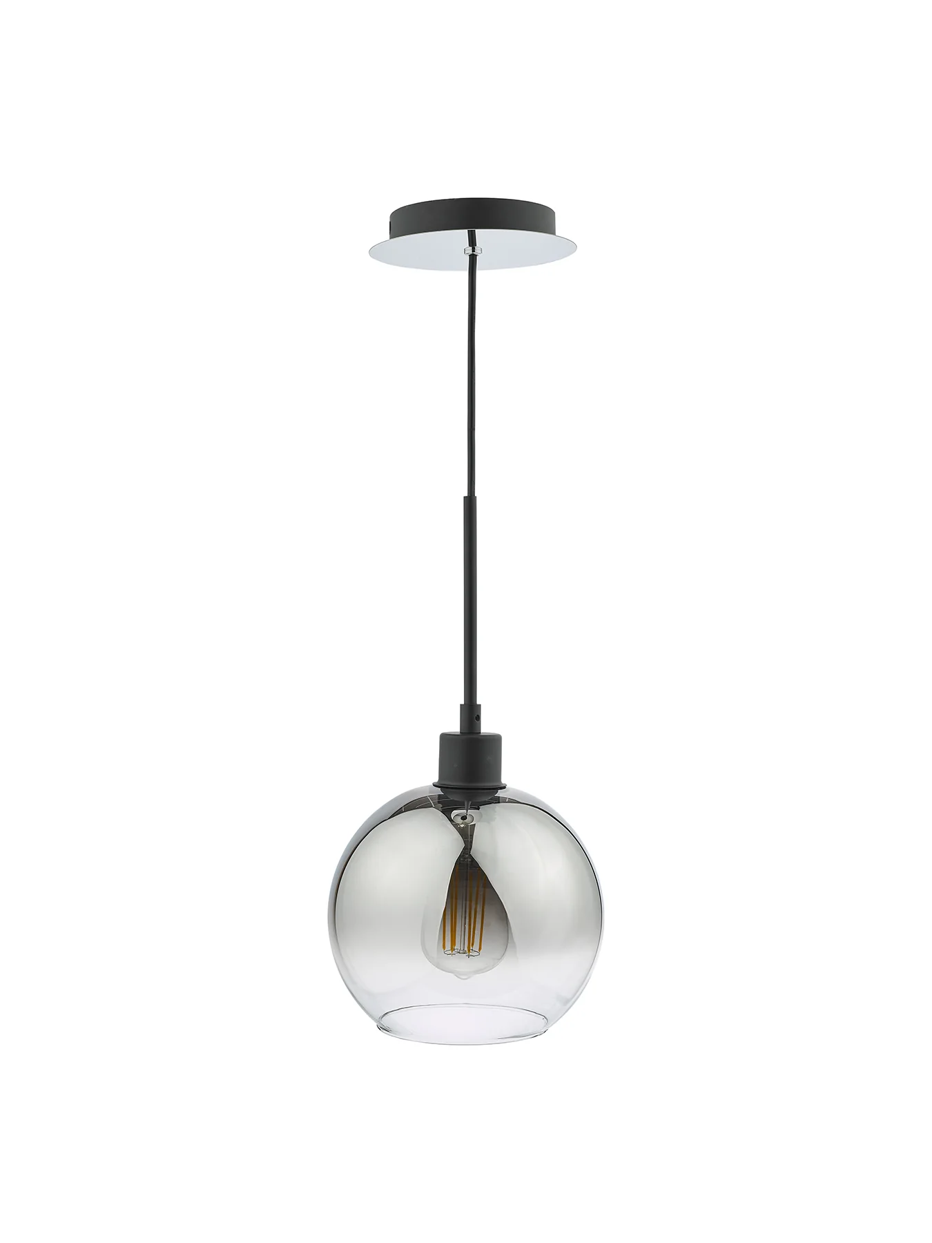 Lycia Ombre Glass Single Pendant Light Black