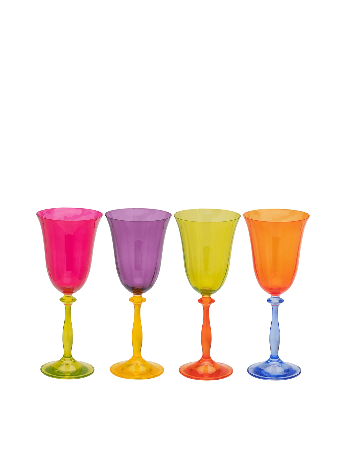 Multicoloured Wine Glass Set of 4 - Image 2