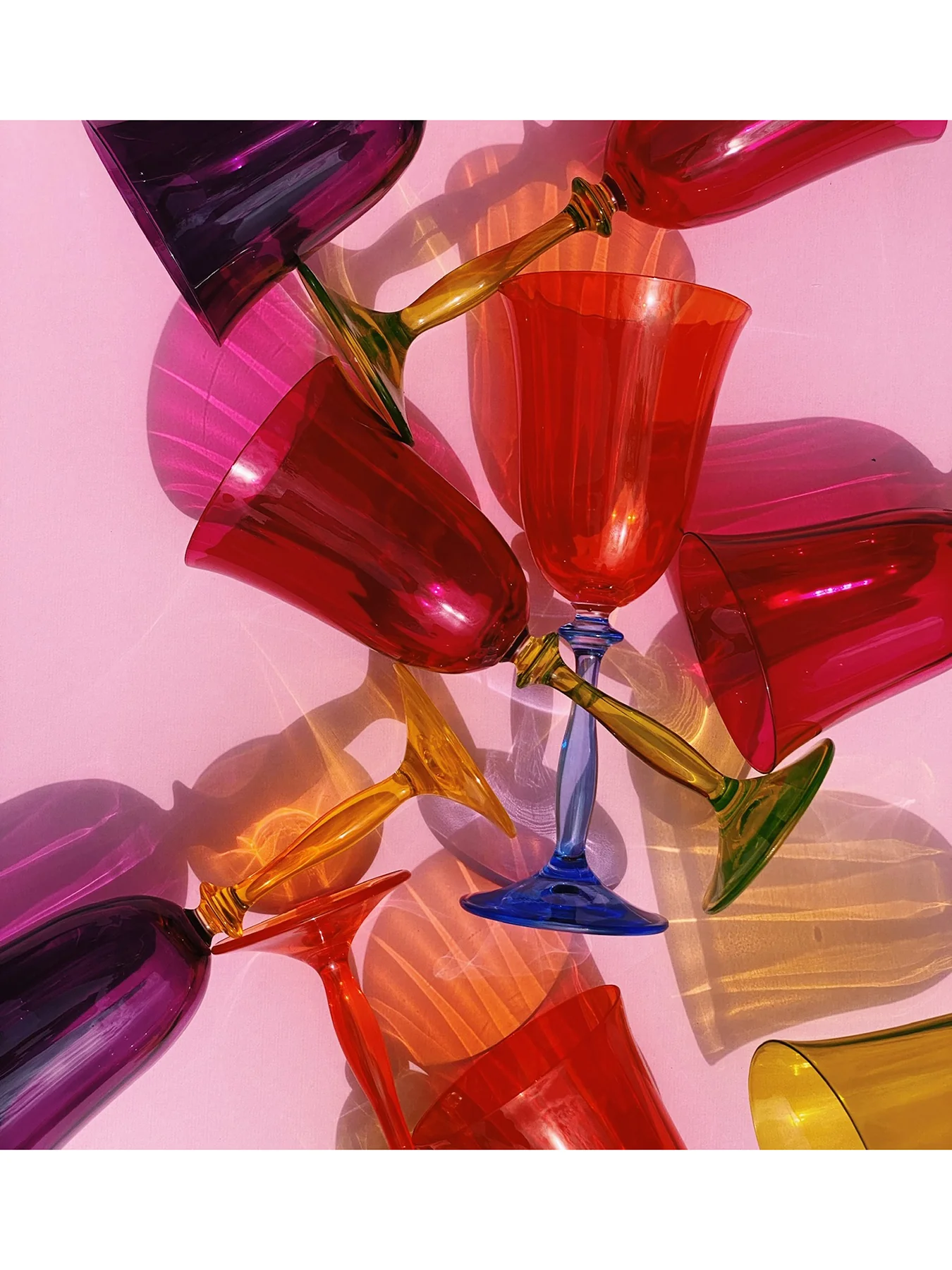 Multicoloured Wine Glass Set of 4 - Image 3