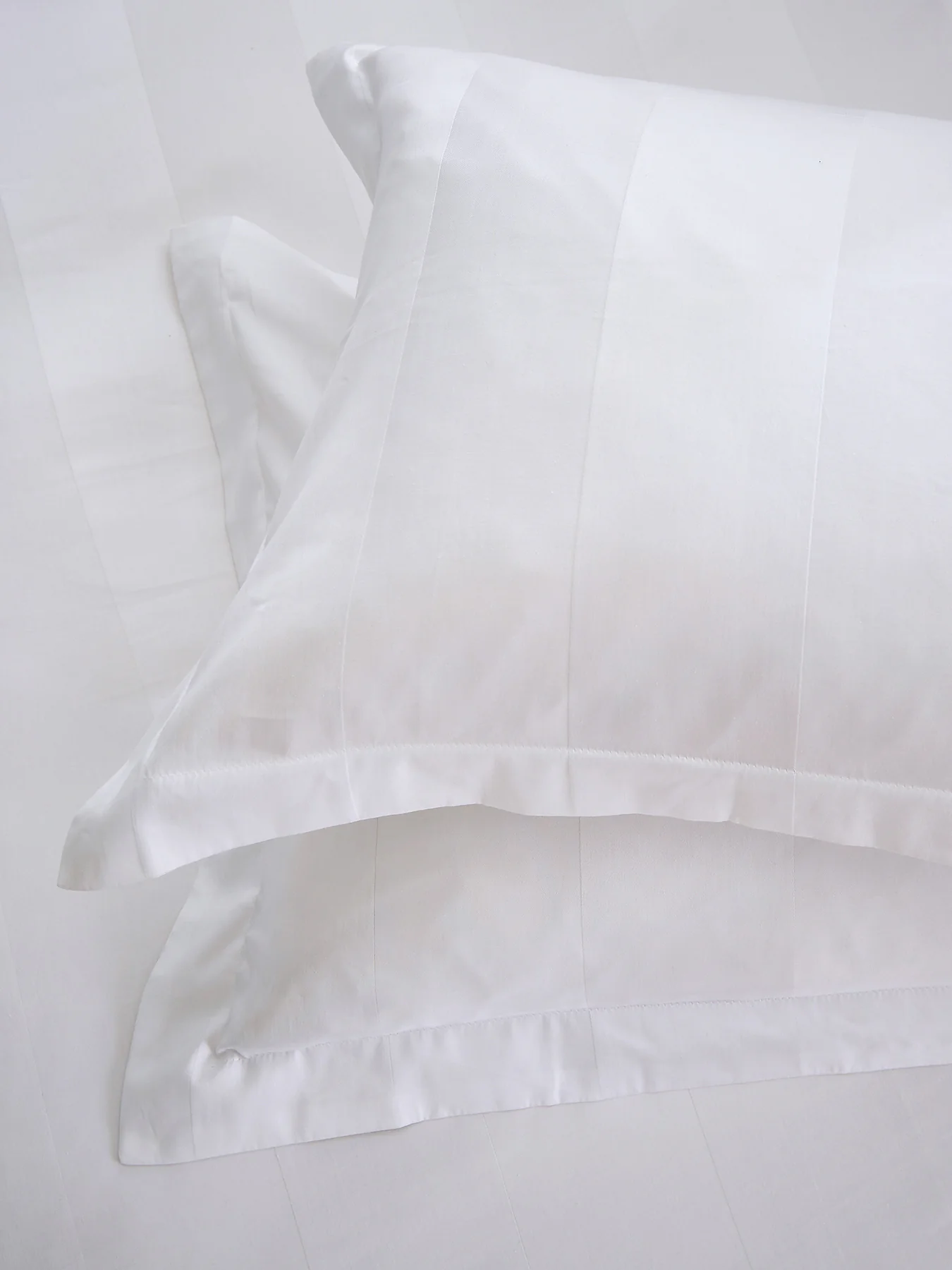 Serra Dobby Stripe White Cover Set - Image 2