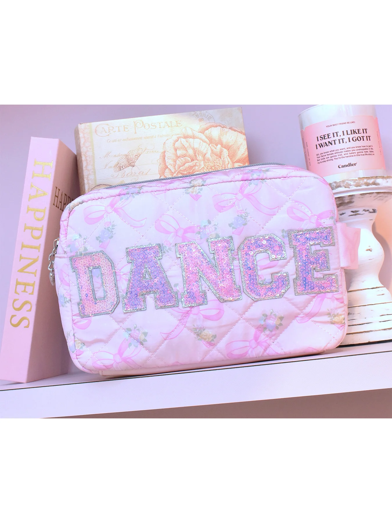 Kids' Floral Quilted Cosmetic Pouch Multi - Image 2