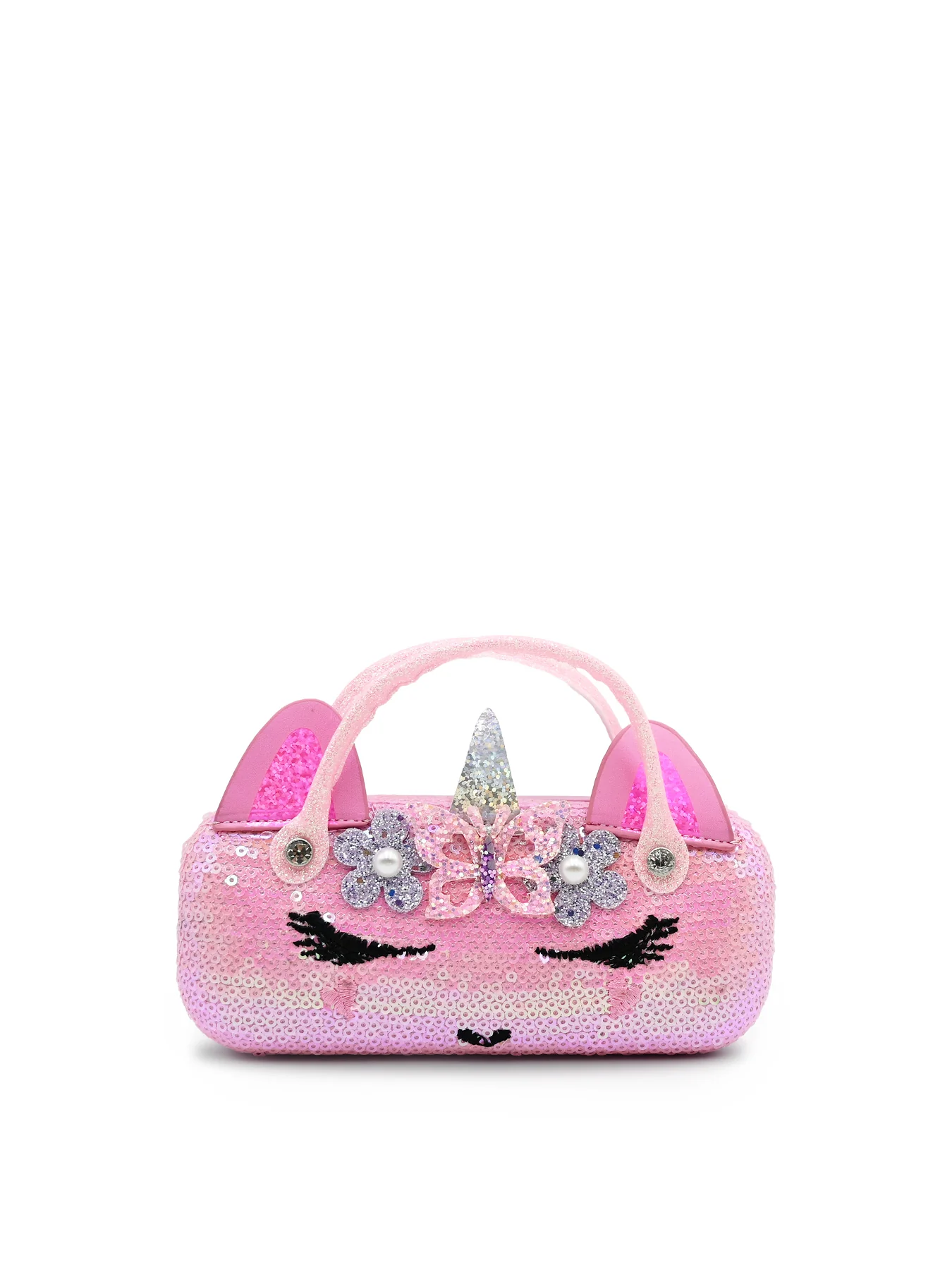 Kids' Flower Heart Crown Sequin Case And Sunglasses Set Multi - Image 3