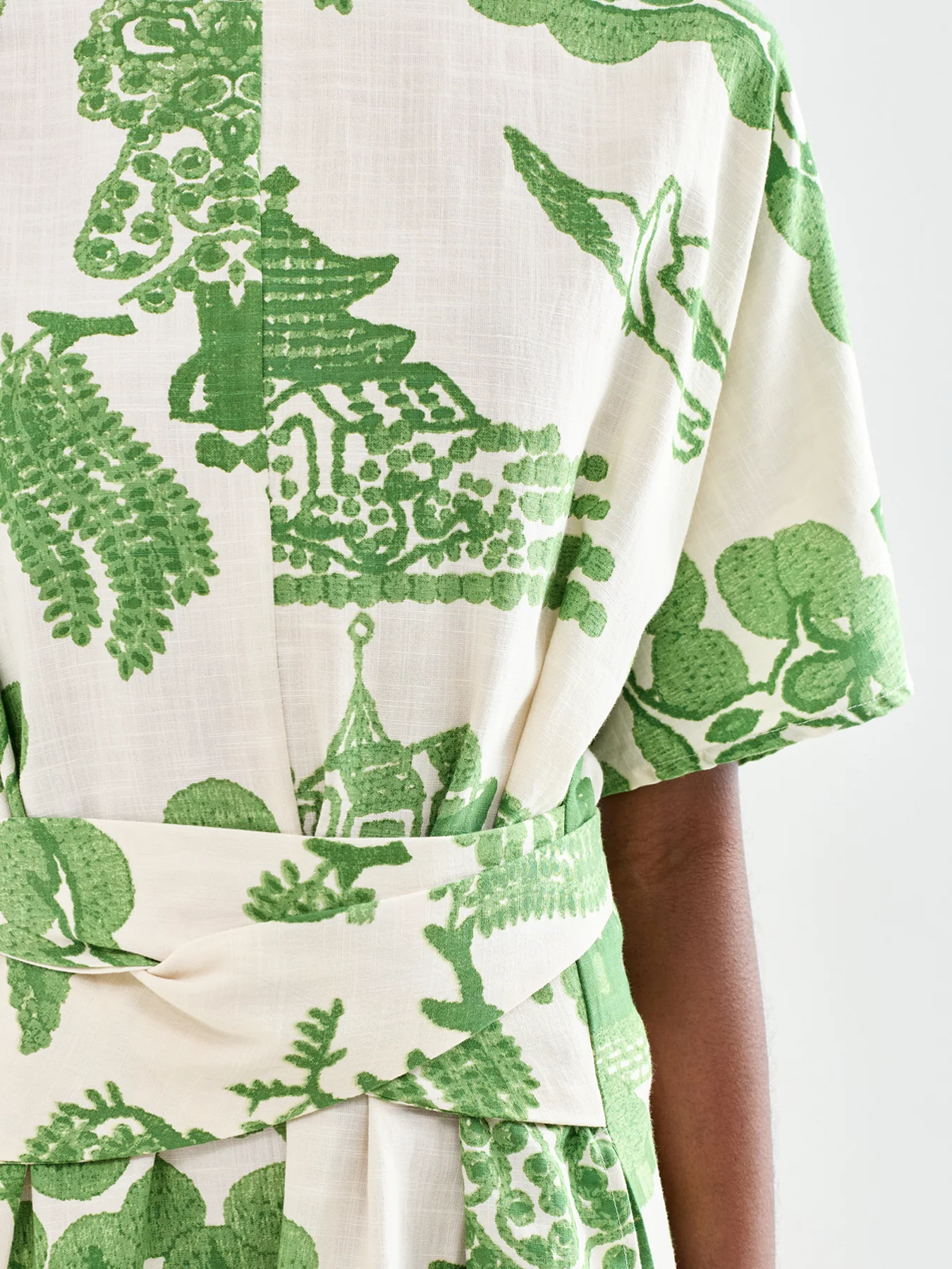 Belted Dress Giant Willow Green - Image 3