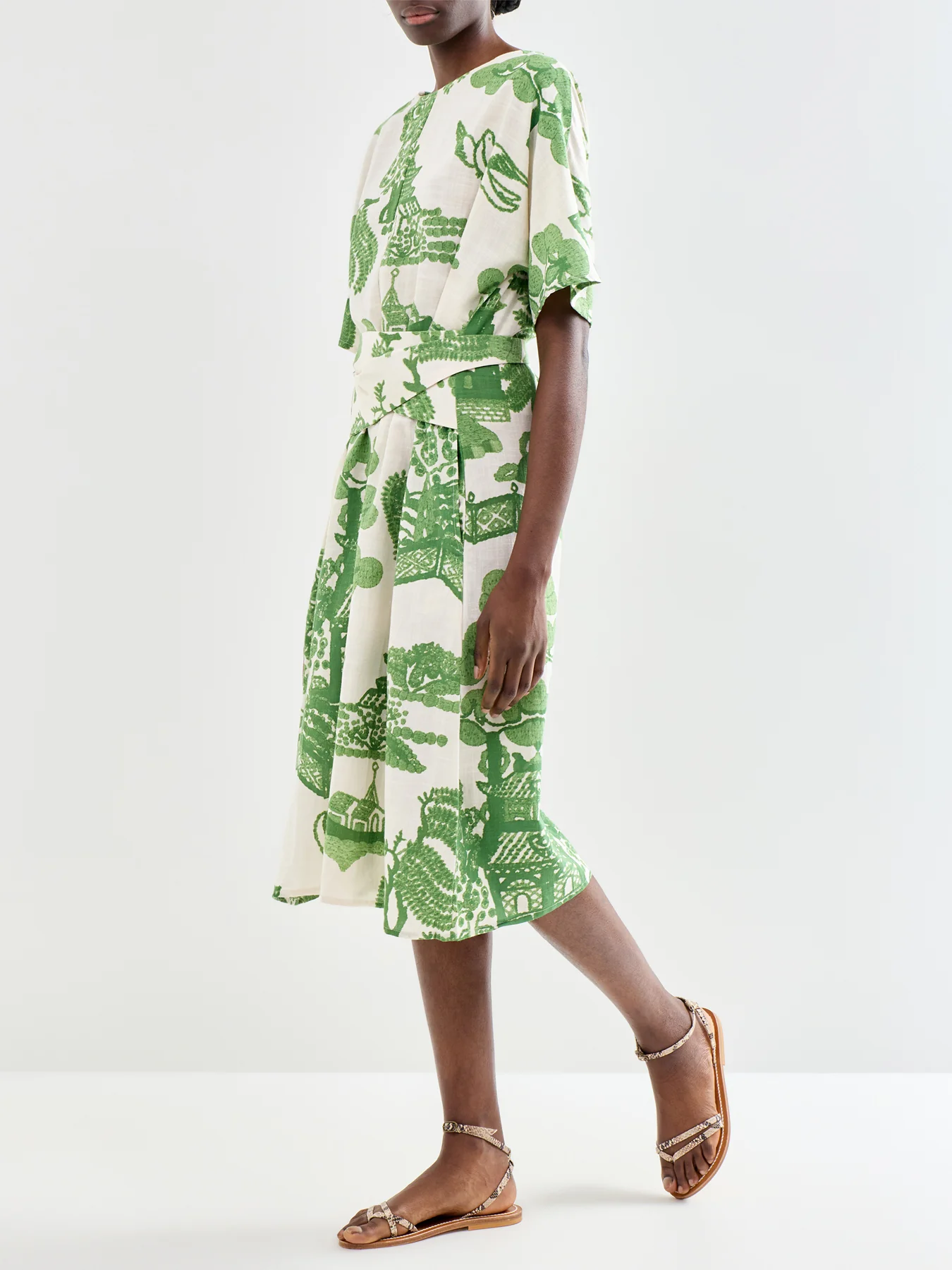 Belted Dress Giant Willow Green - Image 4
