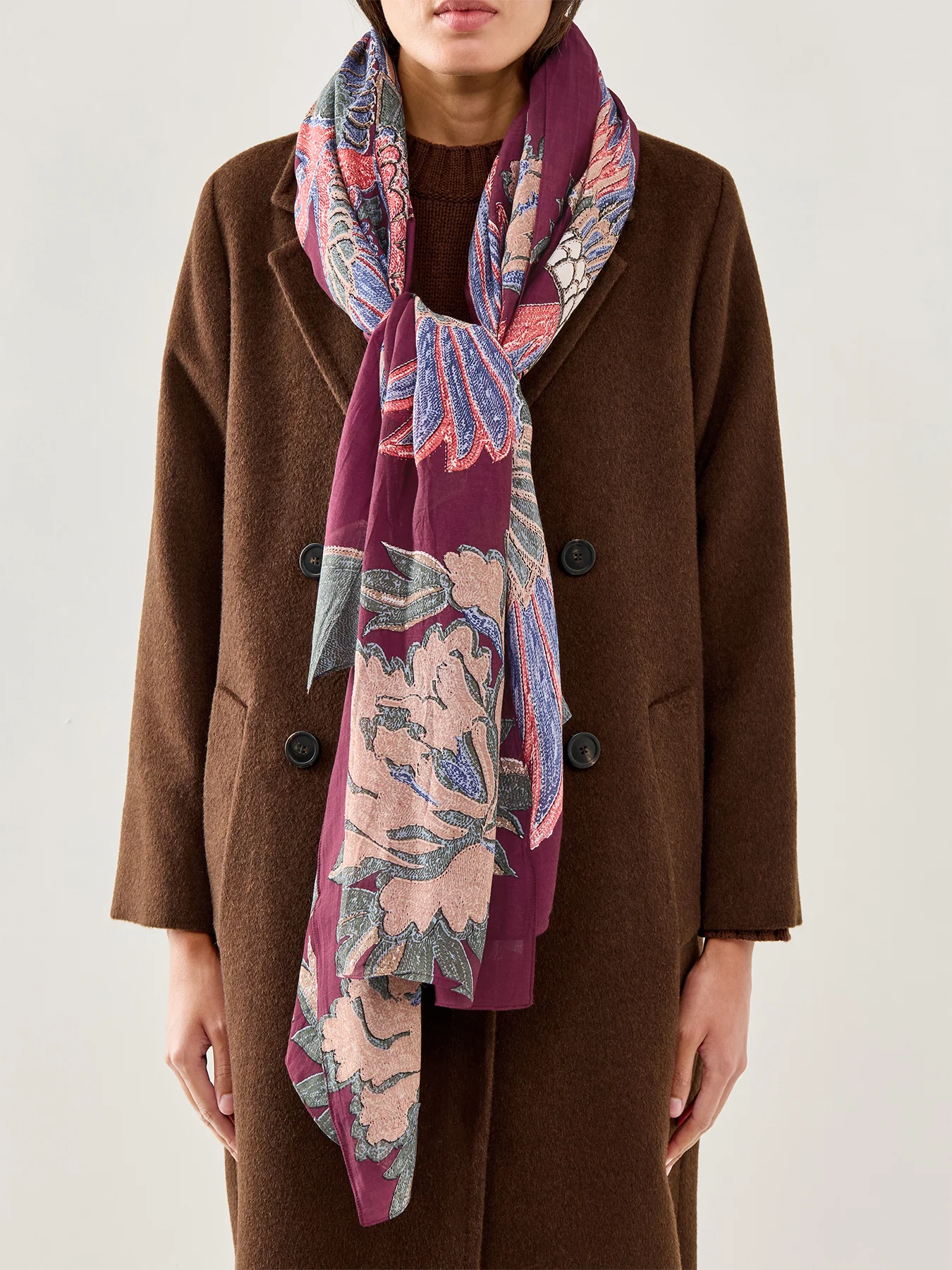 Crane Plum Scarf - Image 2