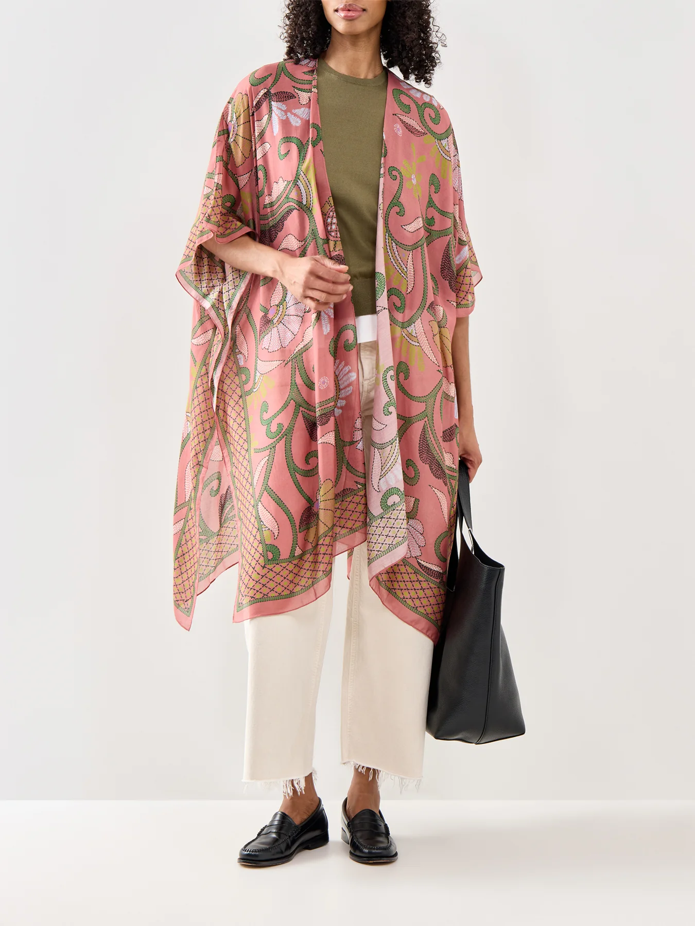 Oversized Kantha Throwover Pink - Image 4