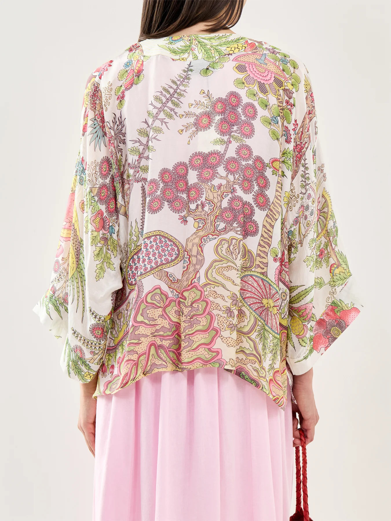 Boho Gardens Print Kimono Cream - Image 5