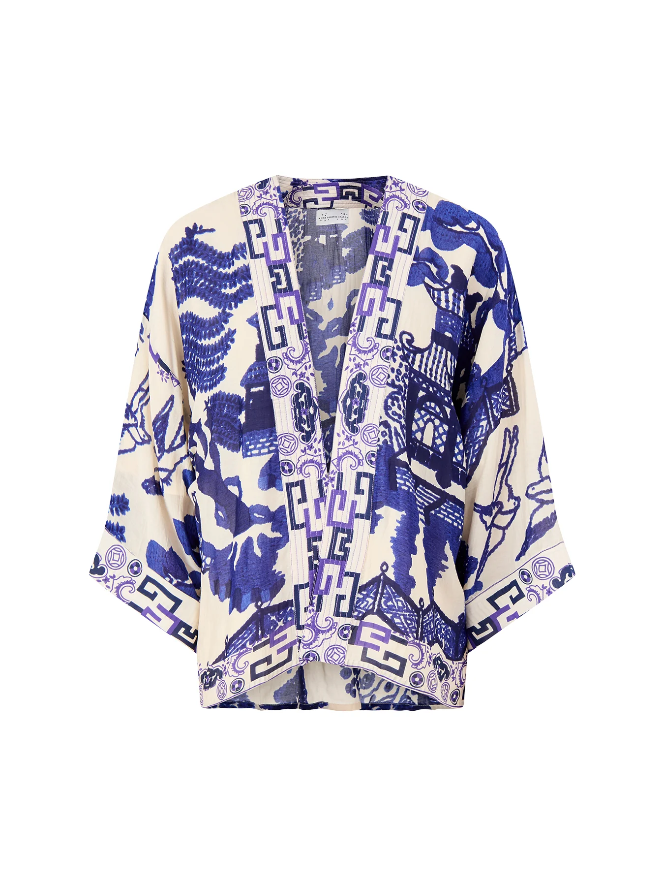 Giant Willow Print Kimono Blue