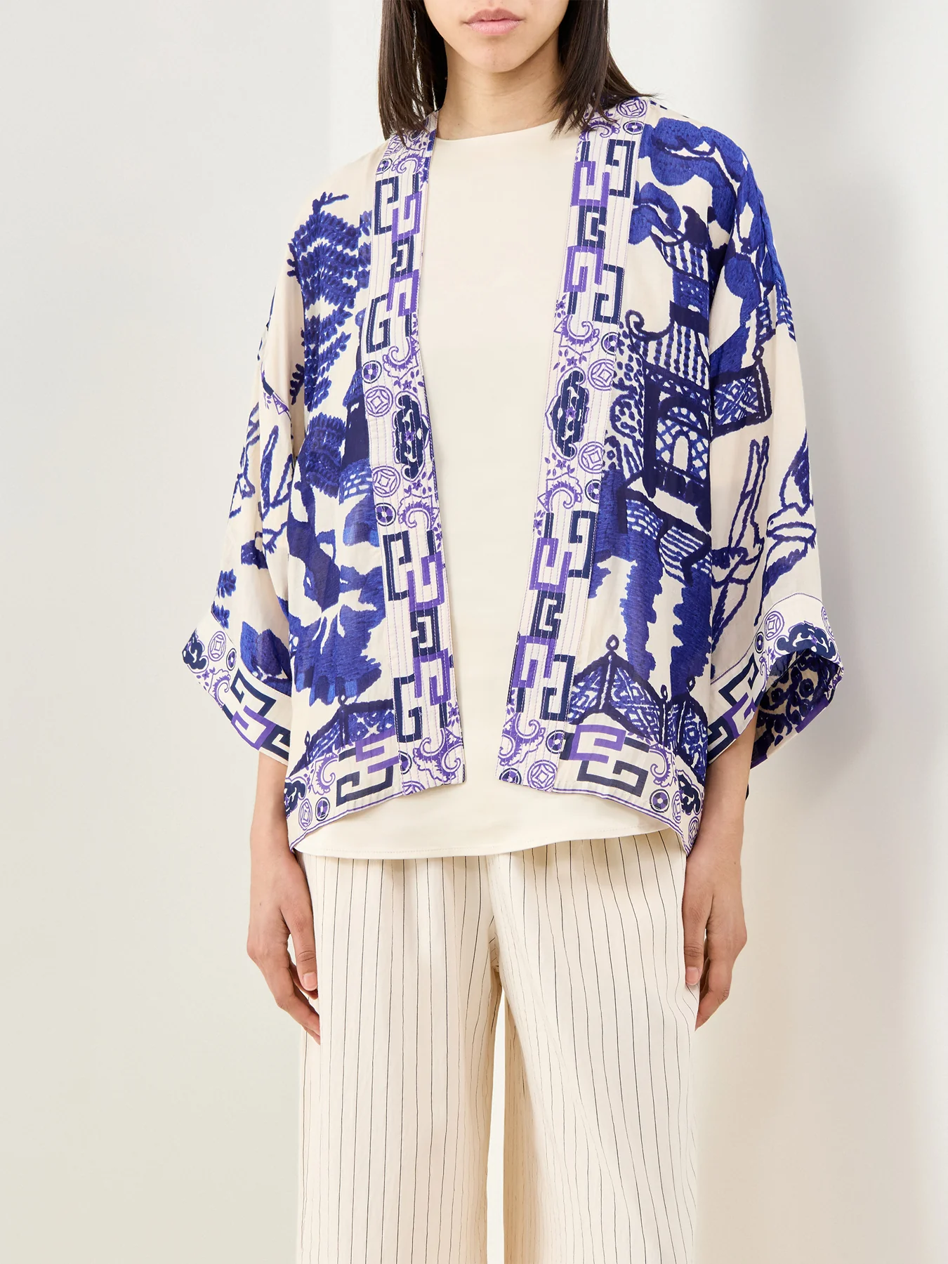 Giant Willow Print Kimono Blue - Image 3